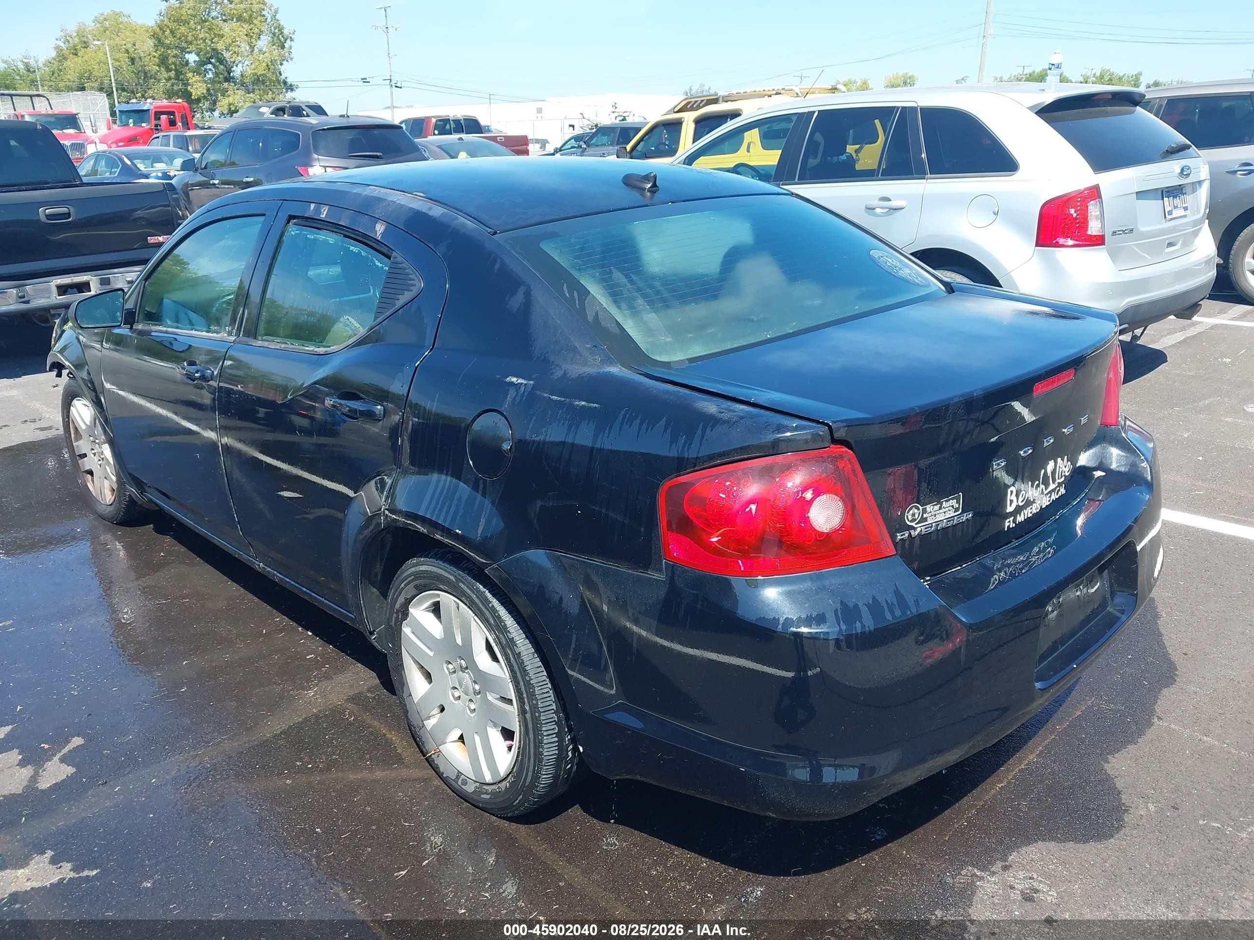 2014 Dodge Avenger Se Black vin: 1C3CDZAB9EN161919