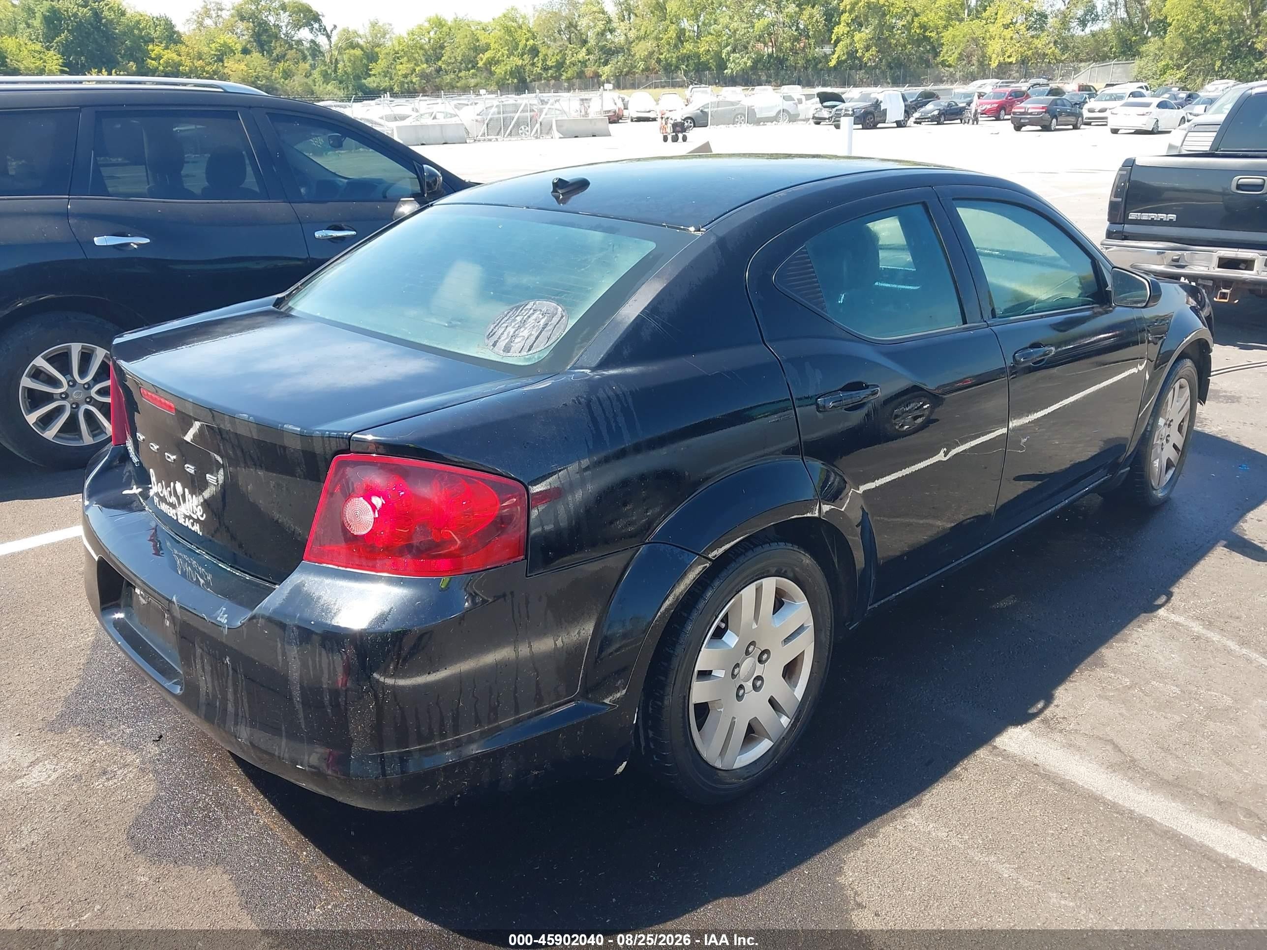 2014 Dodge Avenger Se Black vin: 1C3CDZAB9EN161919