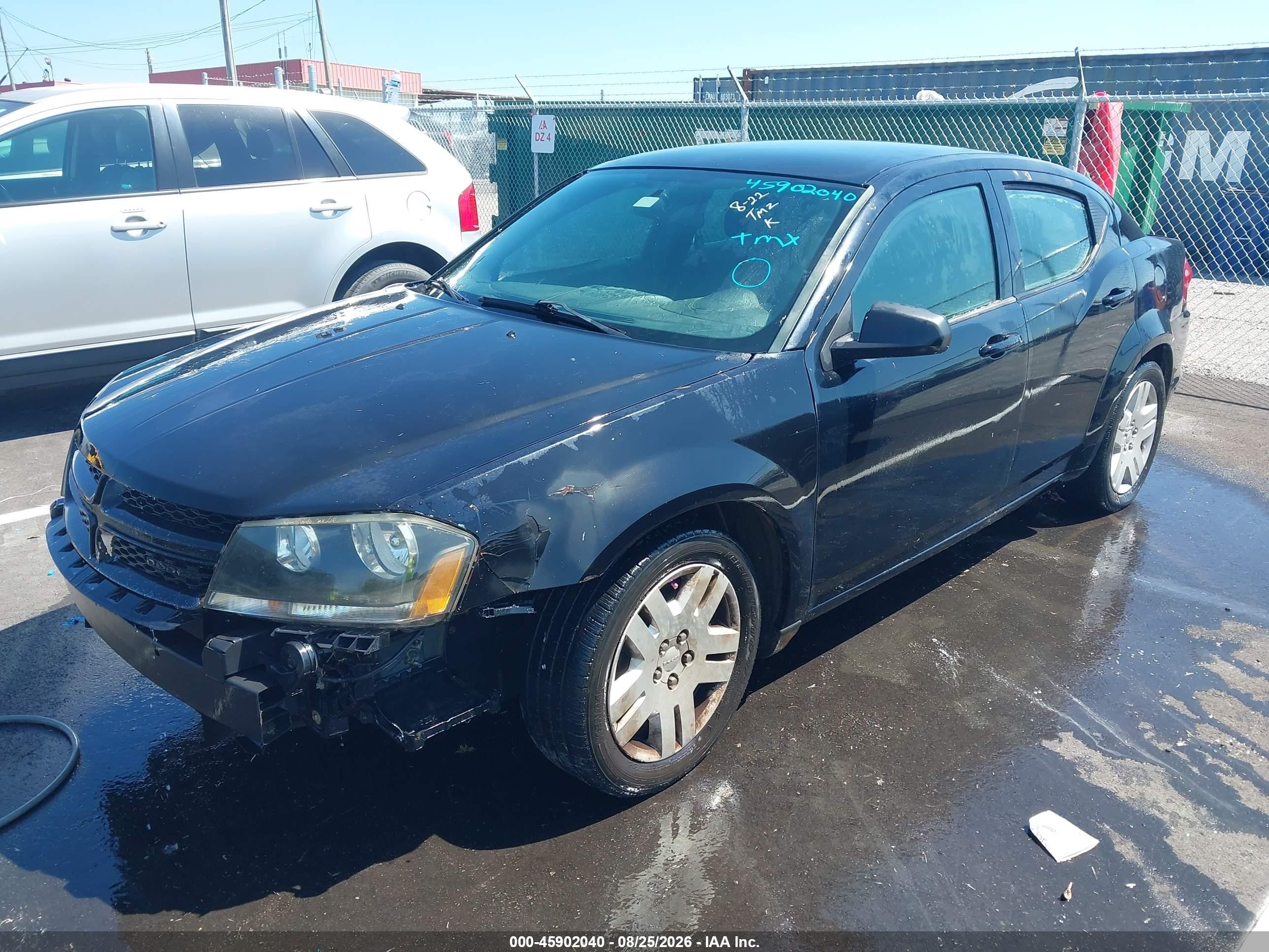 2014 Dodge Avenger Se Black vin: 1C3CDZAB9EN161919