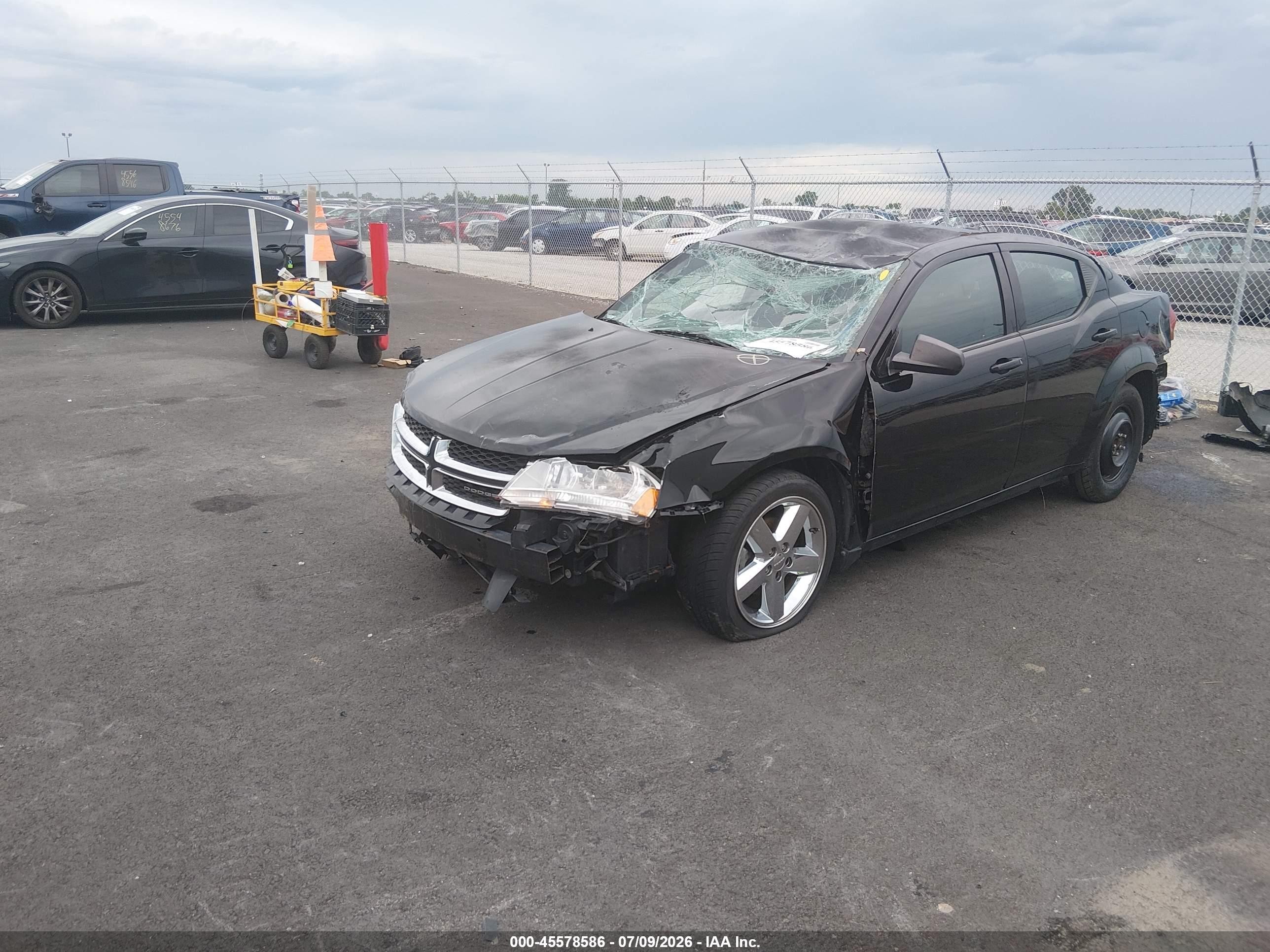 2014 Dodge Avenger Se Black vin: 1C3CDZAB9EN173200