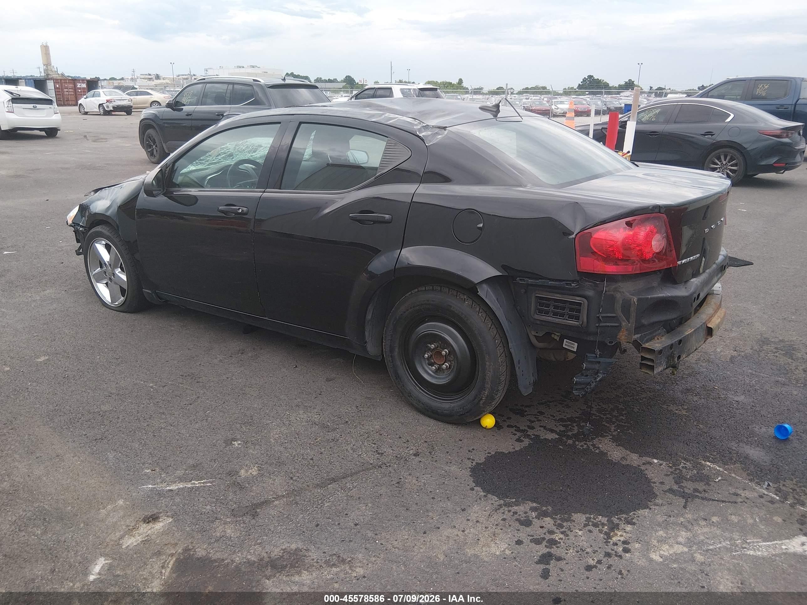 2014 Dodge Avenger Se Black vin: 1C3CDZAB9EN173200