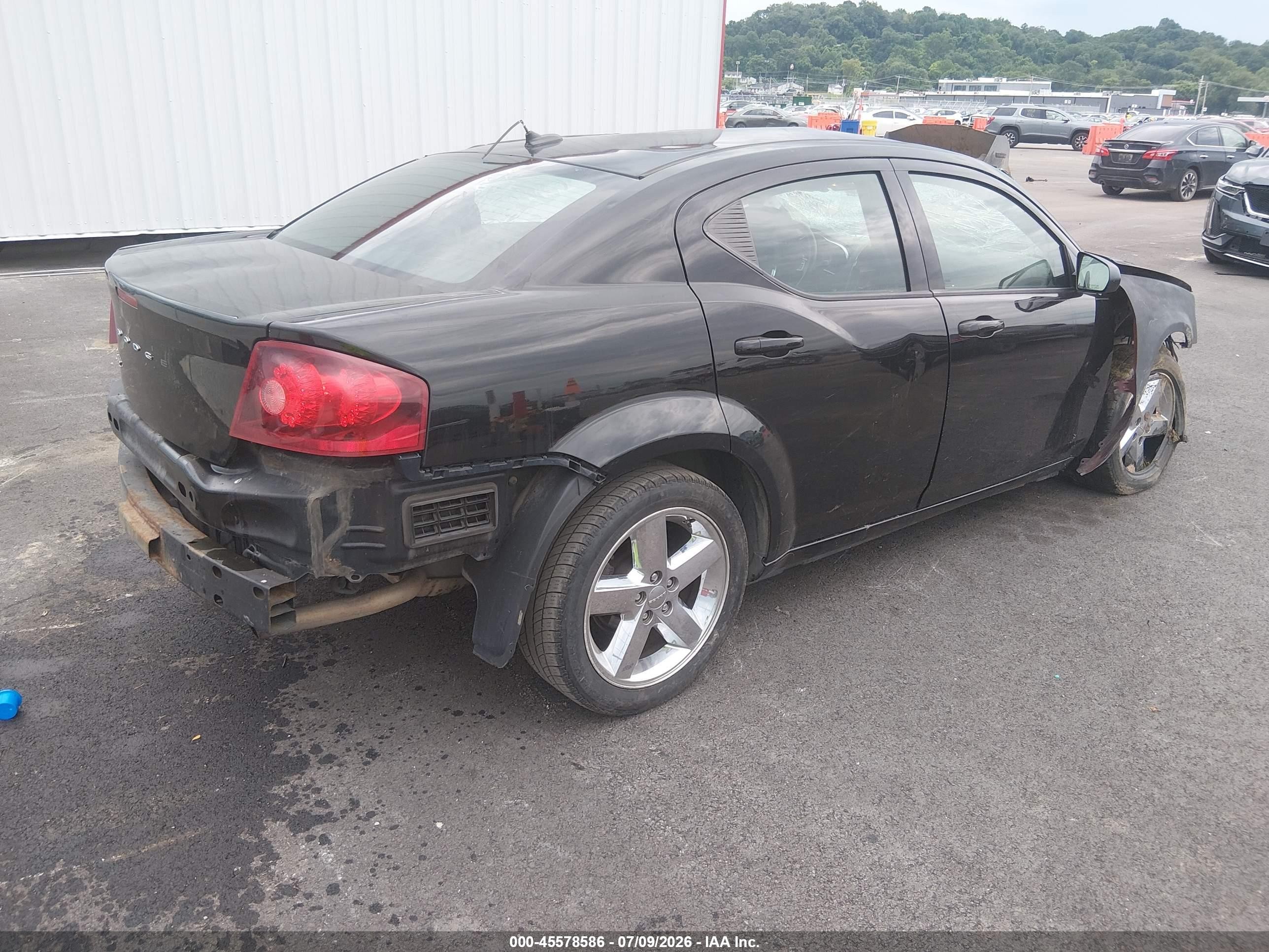 2014 Dodge Avenger Se Black vin: 1C3CDZAB9EN173200