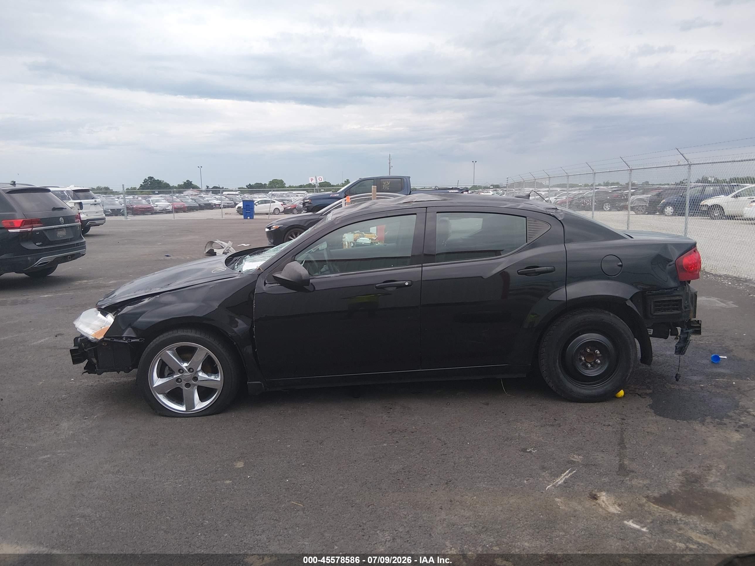 2014 Dodge Avenger Se Black vin: 1C3CDZAB9EN173200