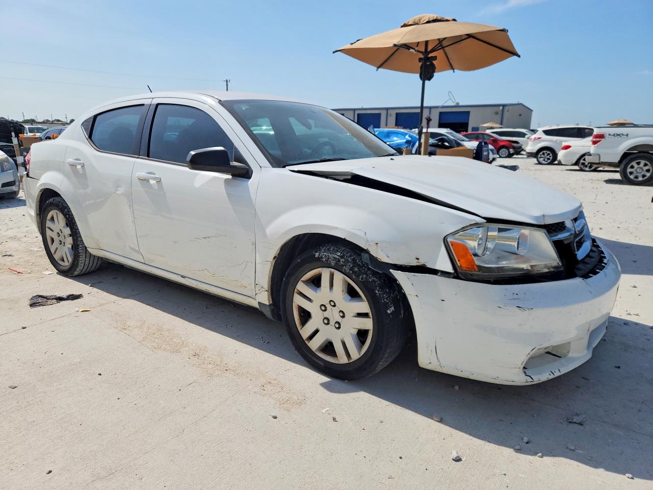2014 Dodge Avenger Se White vin: 1C3CDZAB9EN219320