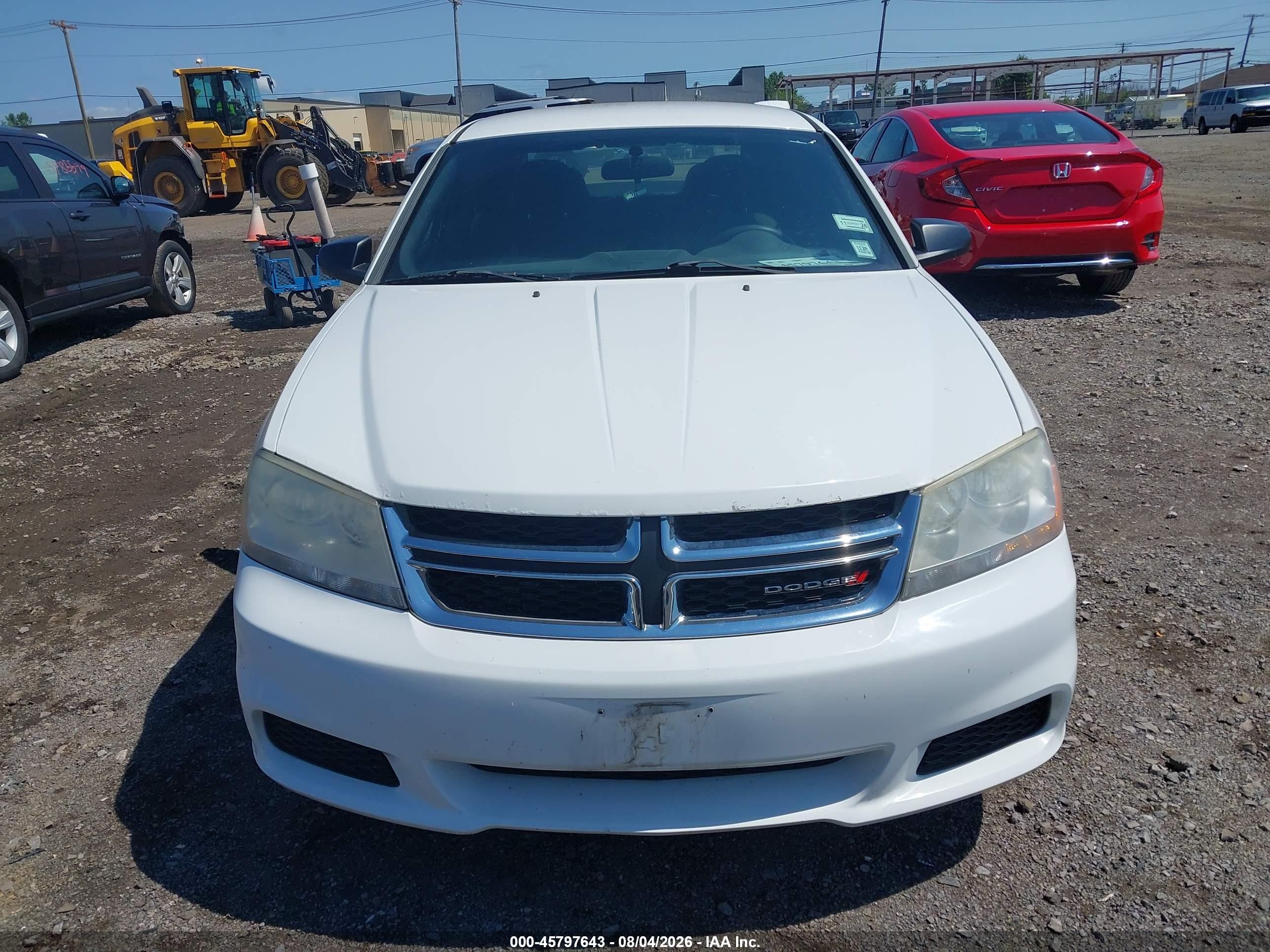 2014 Dodge Avenger Se White vin: 1C3CDZAB9EN221701
