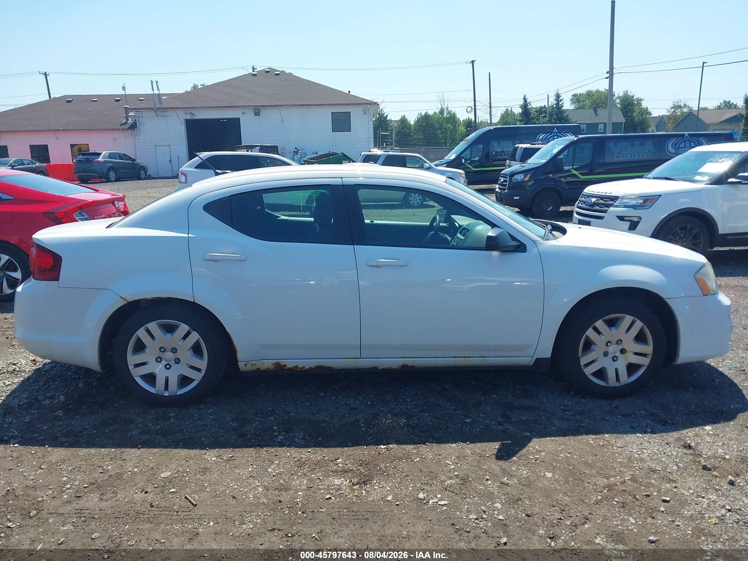 2014 Dodge Avenger Se White vin: 1C3CDZAB9EN221701