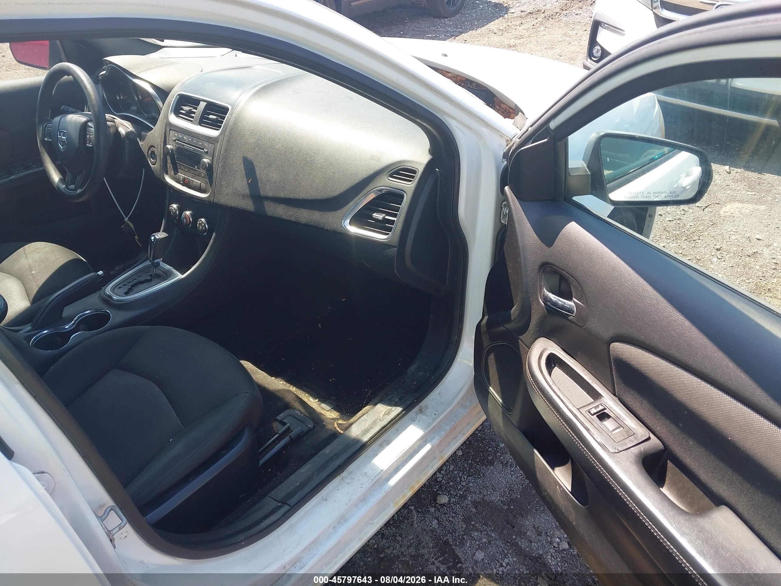 2014 Dodge Avenger Se White vin: 1C3CDZAB9EN221701