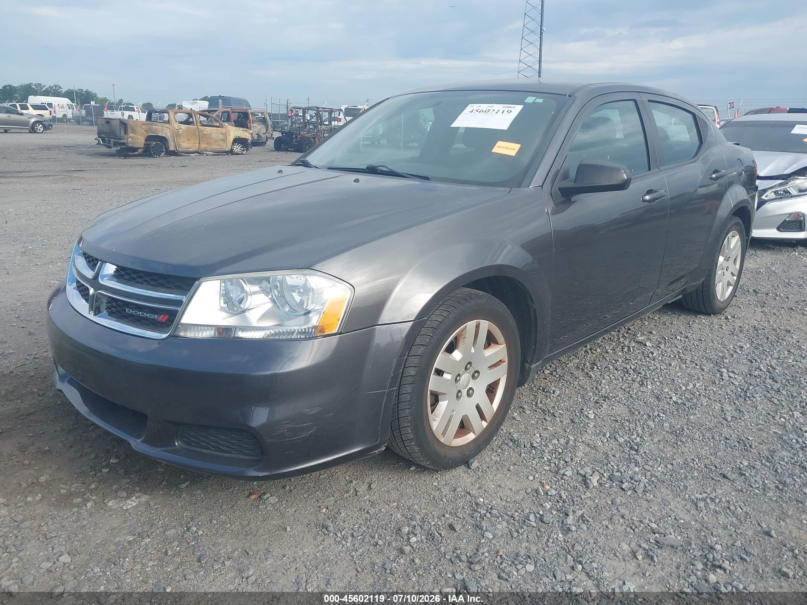 2014 Dodge Avenger Se Gray vin: 1C3CDZAB9EN225490