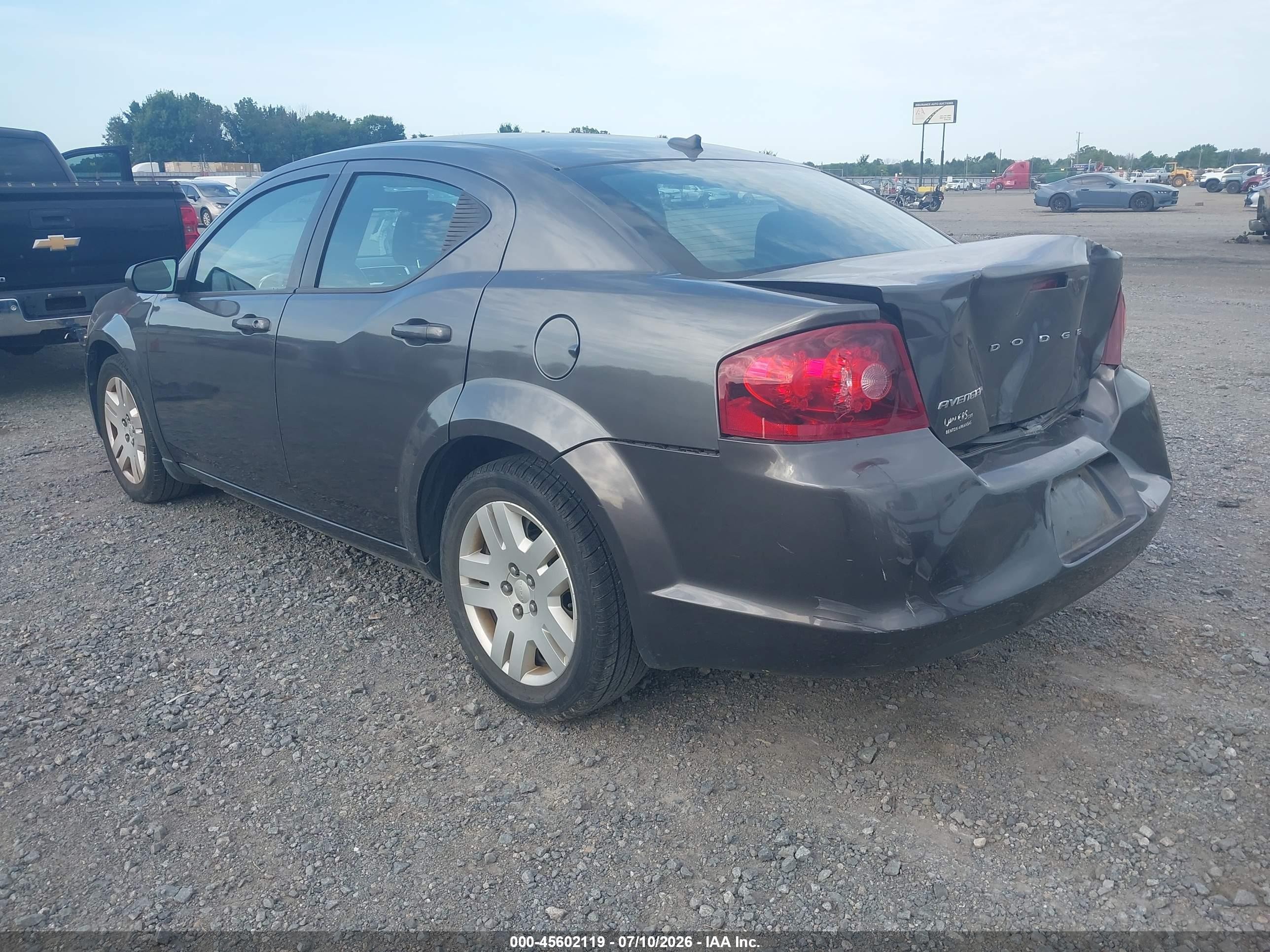 2014 Dodge Avenger Se Gray vin: 1C3CDZAB9EN225490