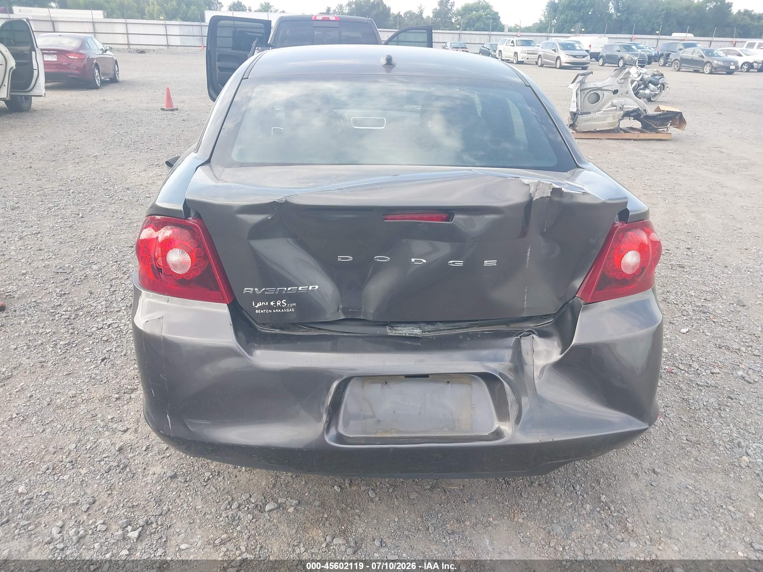2014 Dodge Avenger Se Gray vin: 1C3CDZAB9EN225490