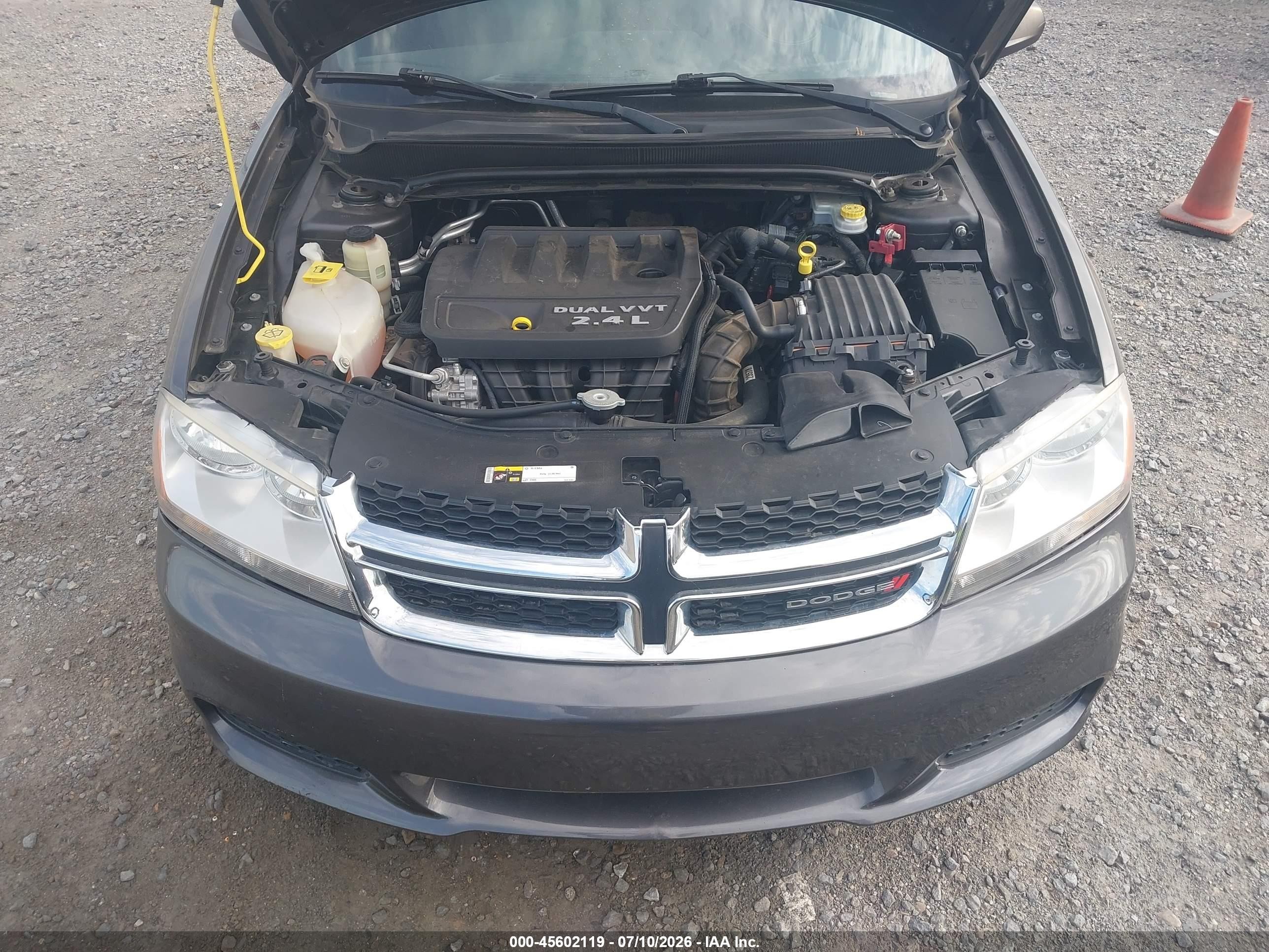 2014 Dodge Avenger Se Gray vin: 1C3CDZAB9EN225490