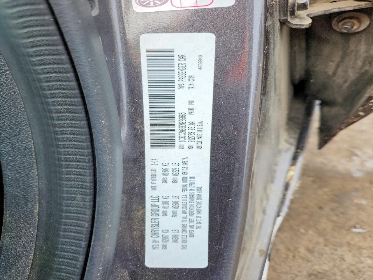 2014 Dodge Avenger Se Charcoal vin: 1C3CDZAB9EN226865