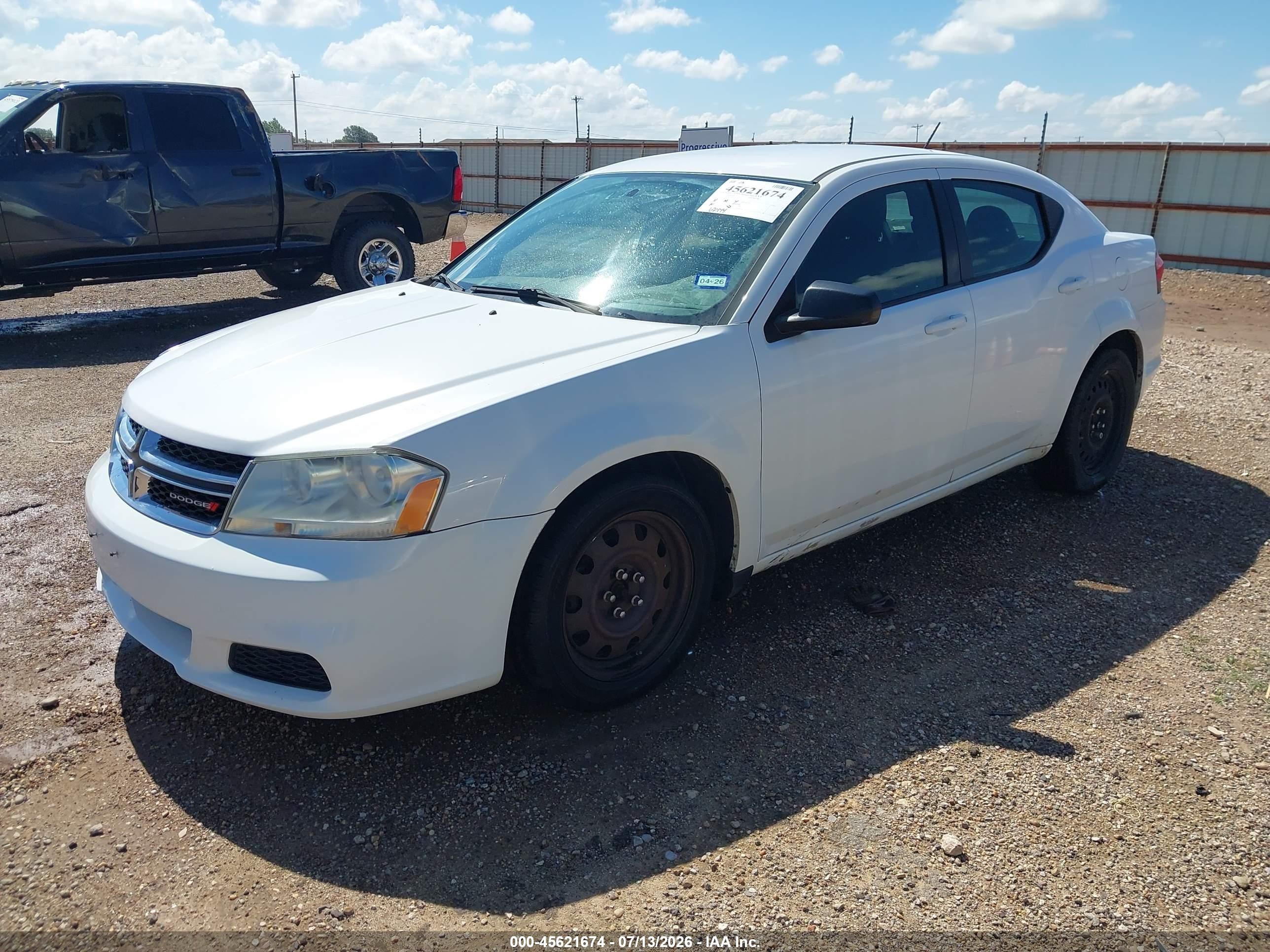2014 Dodge Avenger Se White vin: 1C3CDZAB9EN229054