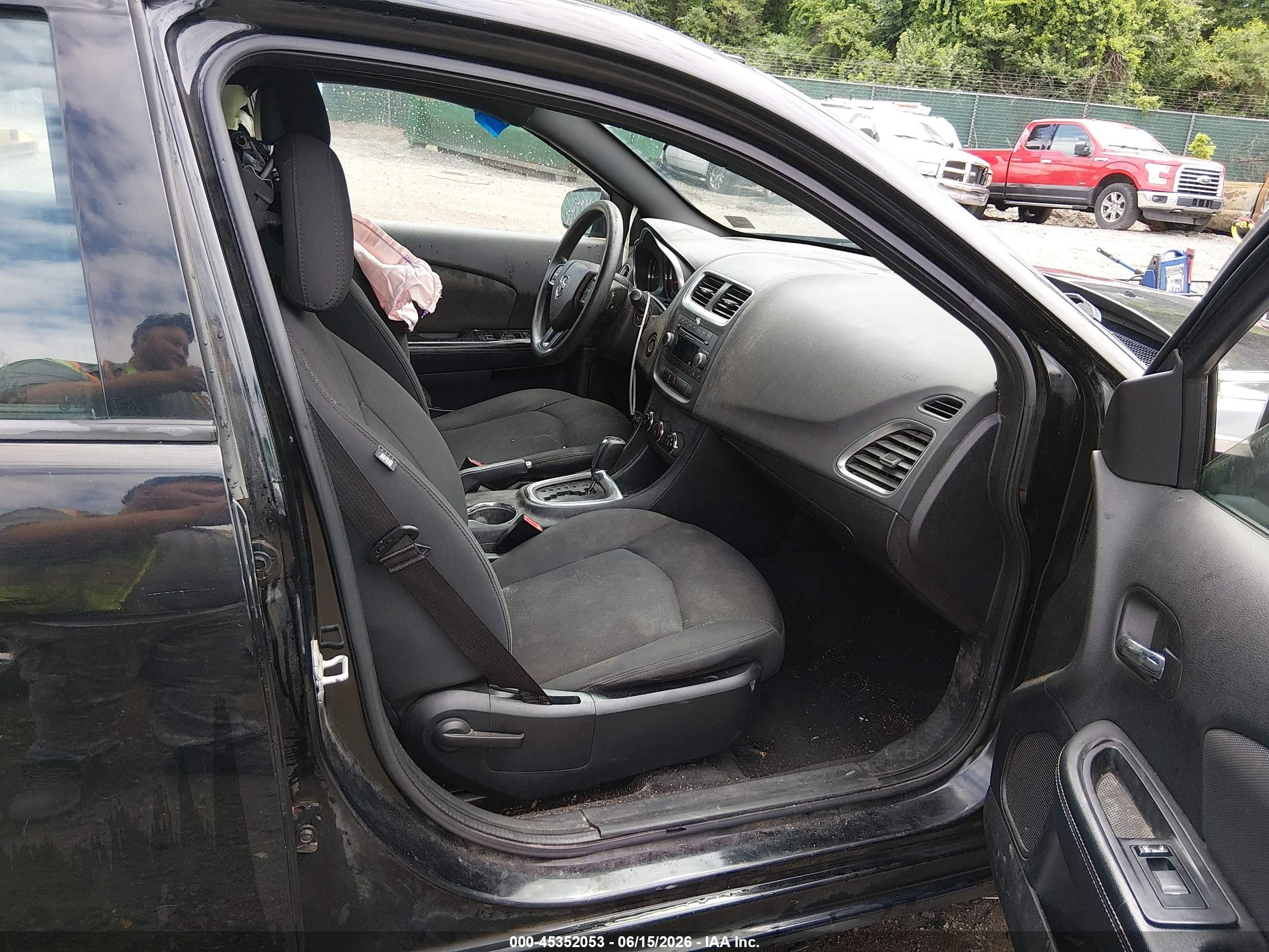 2012 Dodge Avenger Se Black vin: 1C3CDZABXCN122740