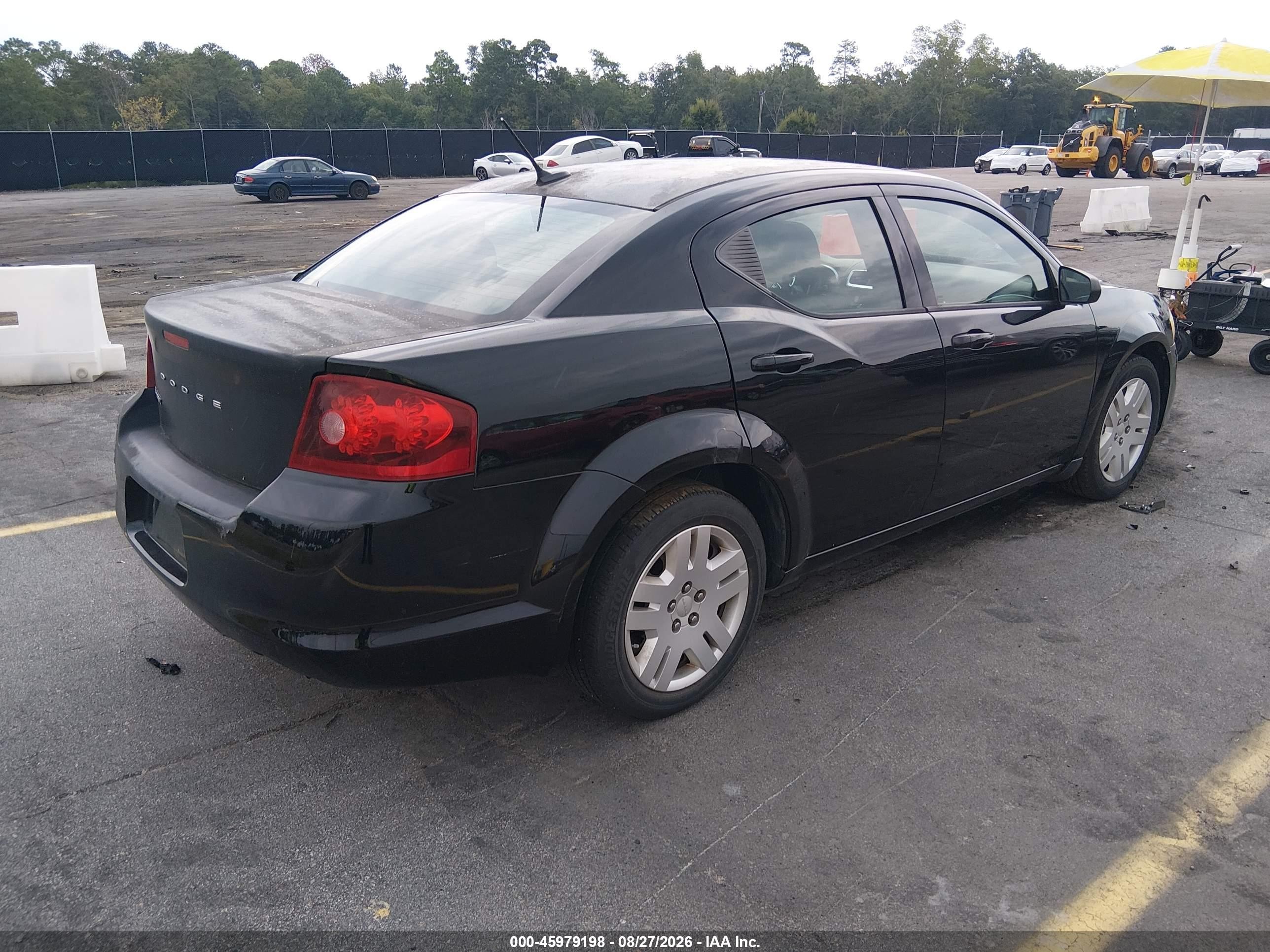 2012 Dodge Avenger Se Black vin: 1C3CDZABXCN150831
