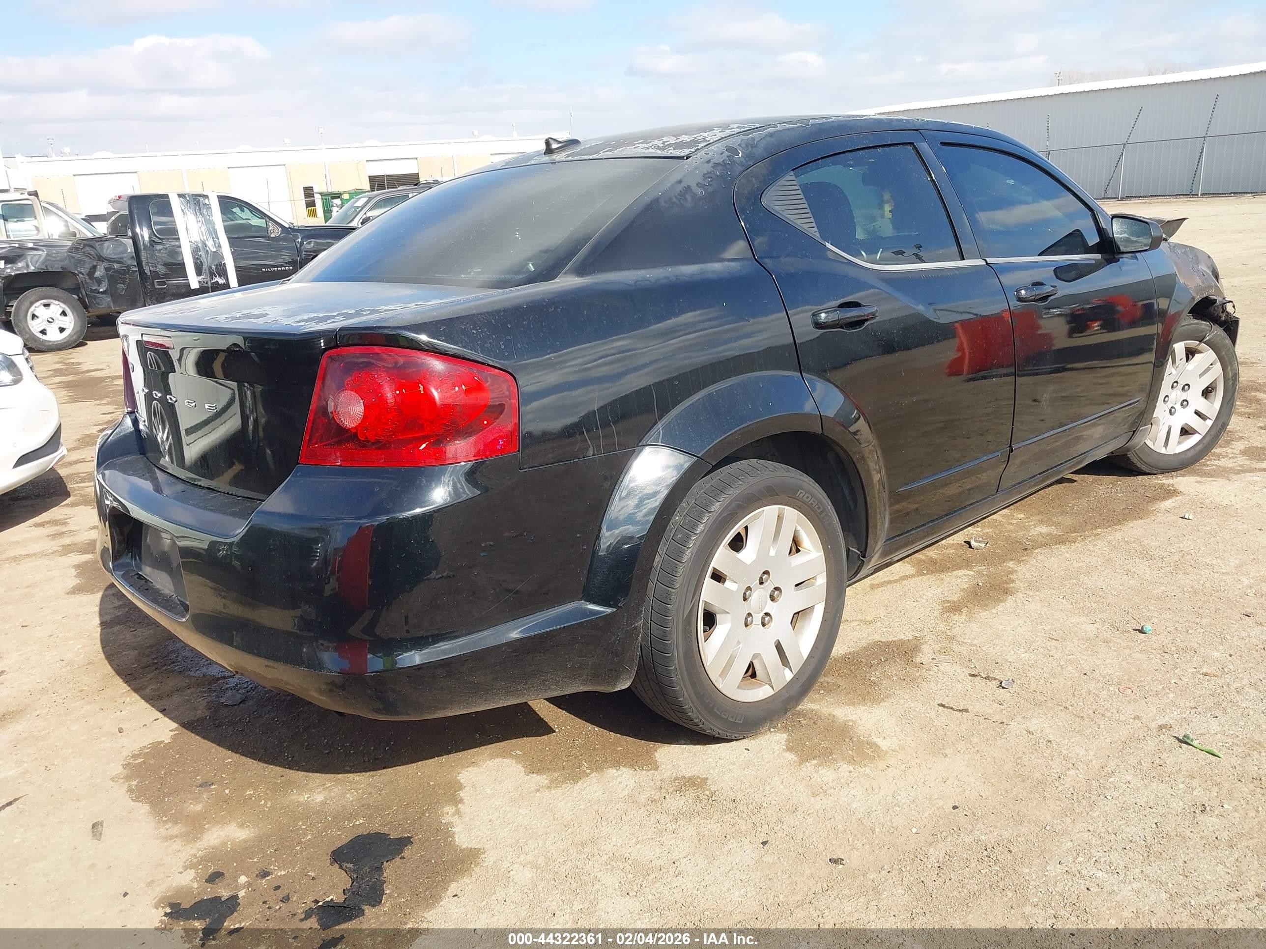 2012 Dodge Avenger Se Black vin: 1C3CDZABXCN242571
