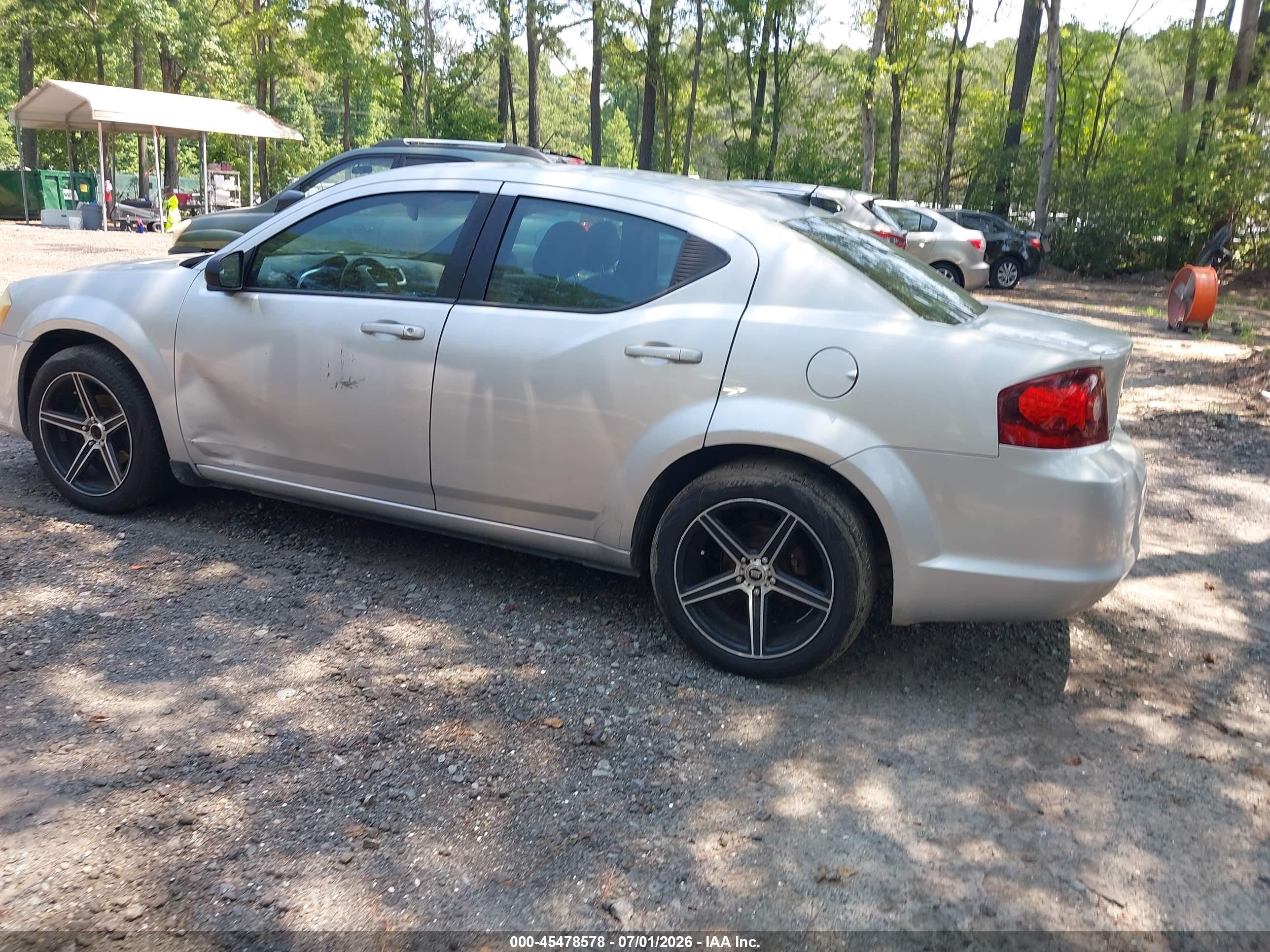 2012 Dodge Avenger Se Silver vin: 1C3CDZABXCN294203