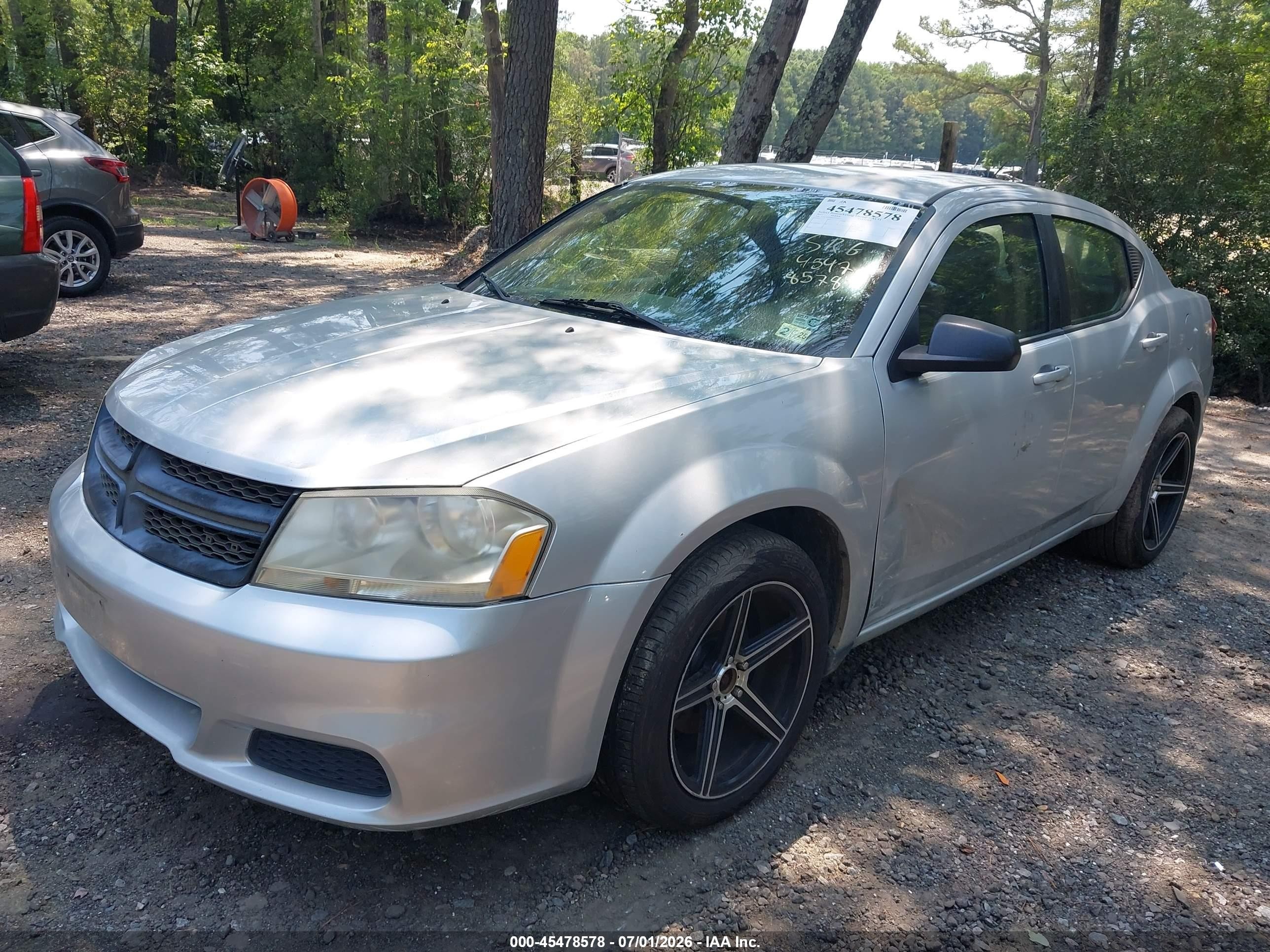 2012 Dodge Avenger Se Silver vin: 1C3CDZABXCN294203