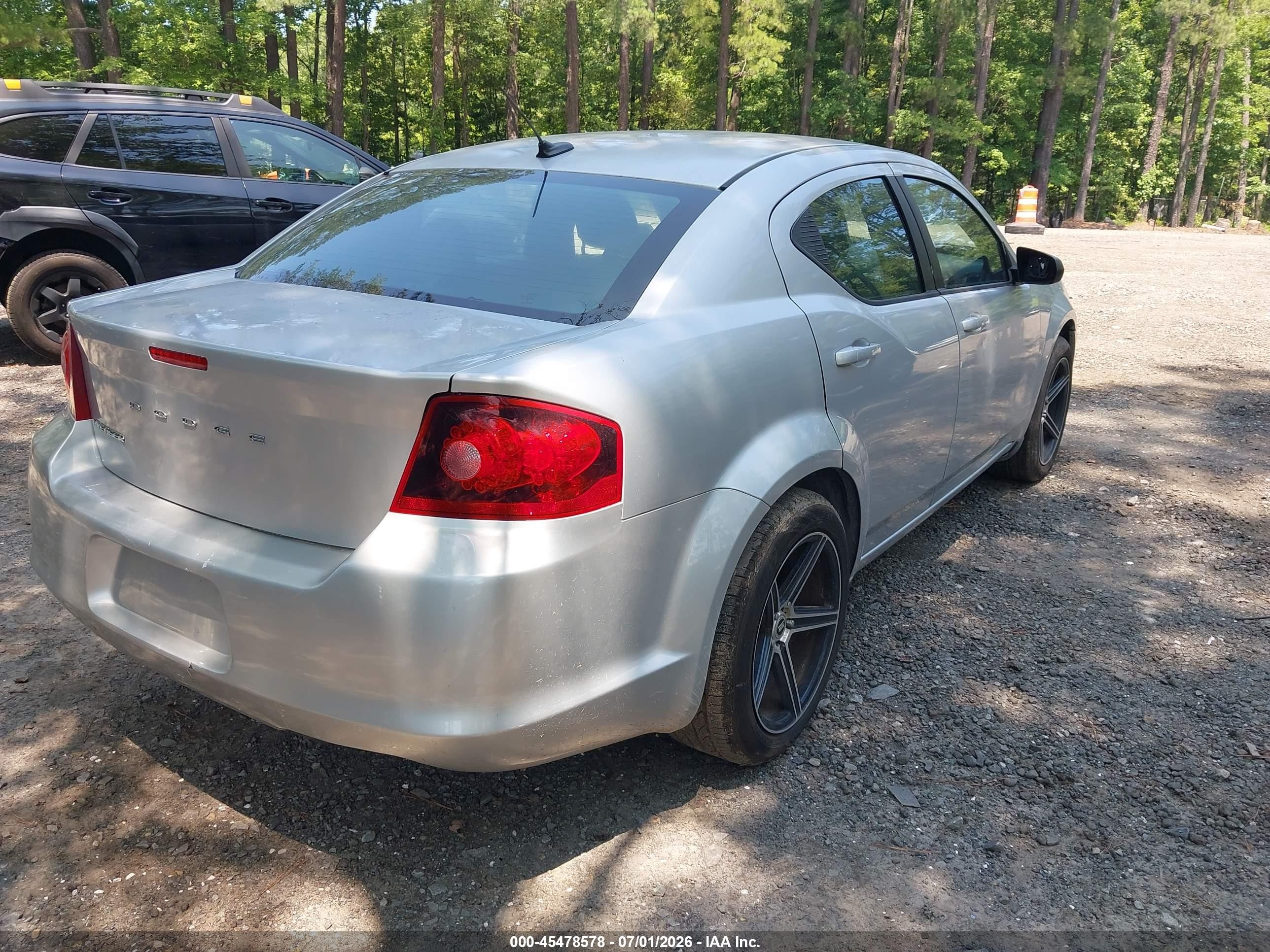 2012 Dodge Avenger Se Silver vin: 1C3CDZABXCN294203