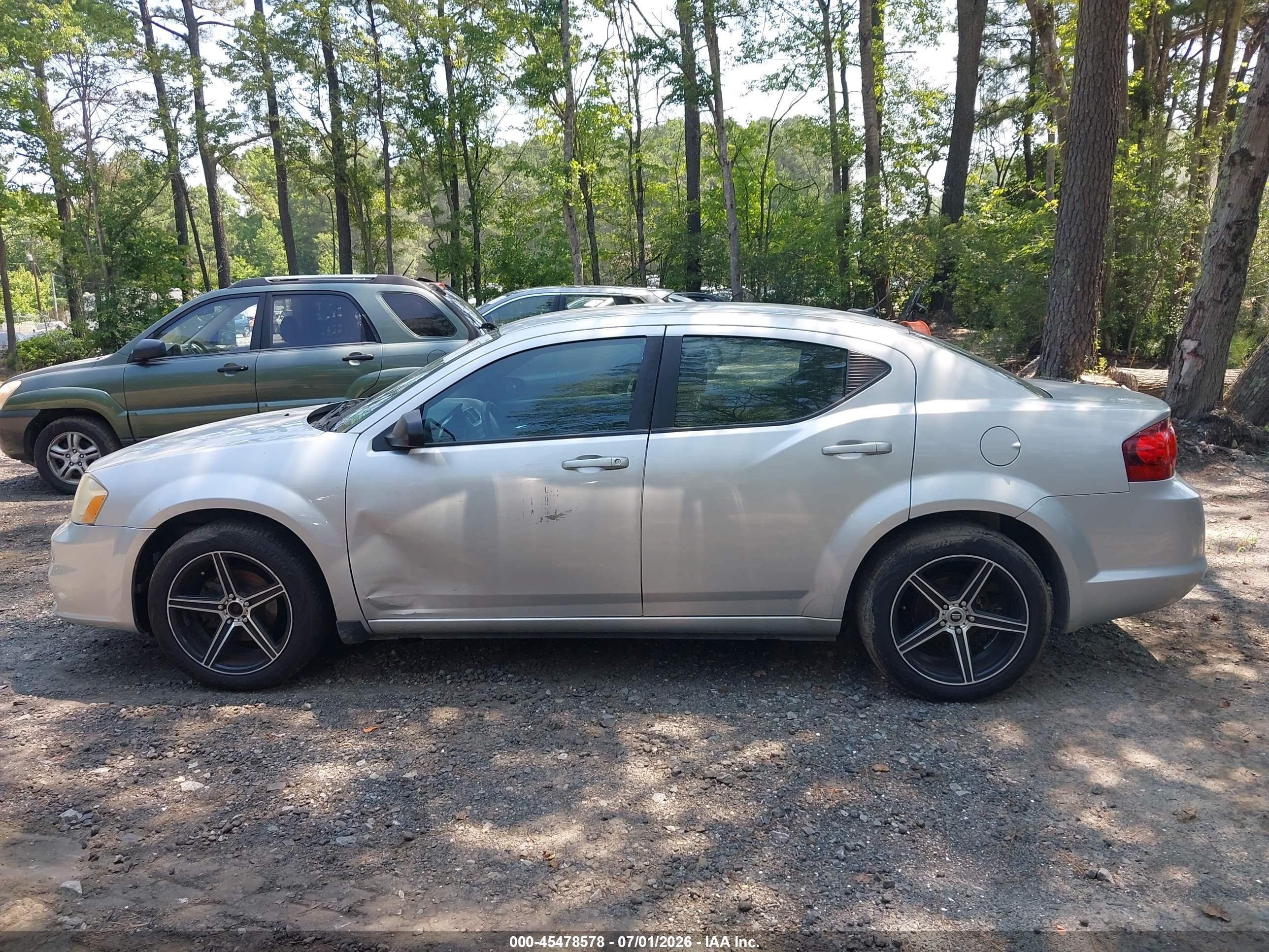 2012 Dodge Avenger Se Silver vin: 1C3CDZABXCN294203