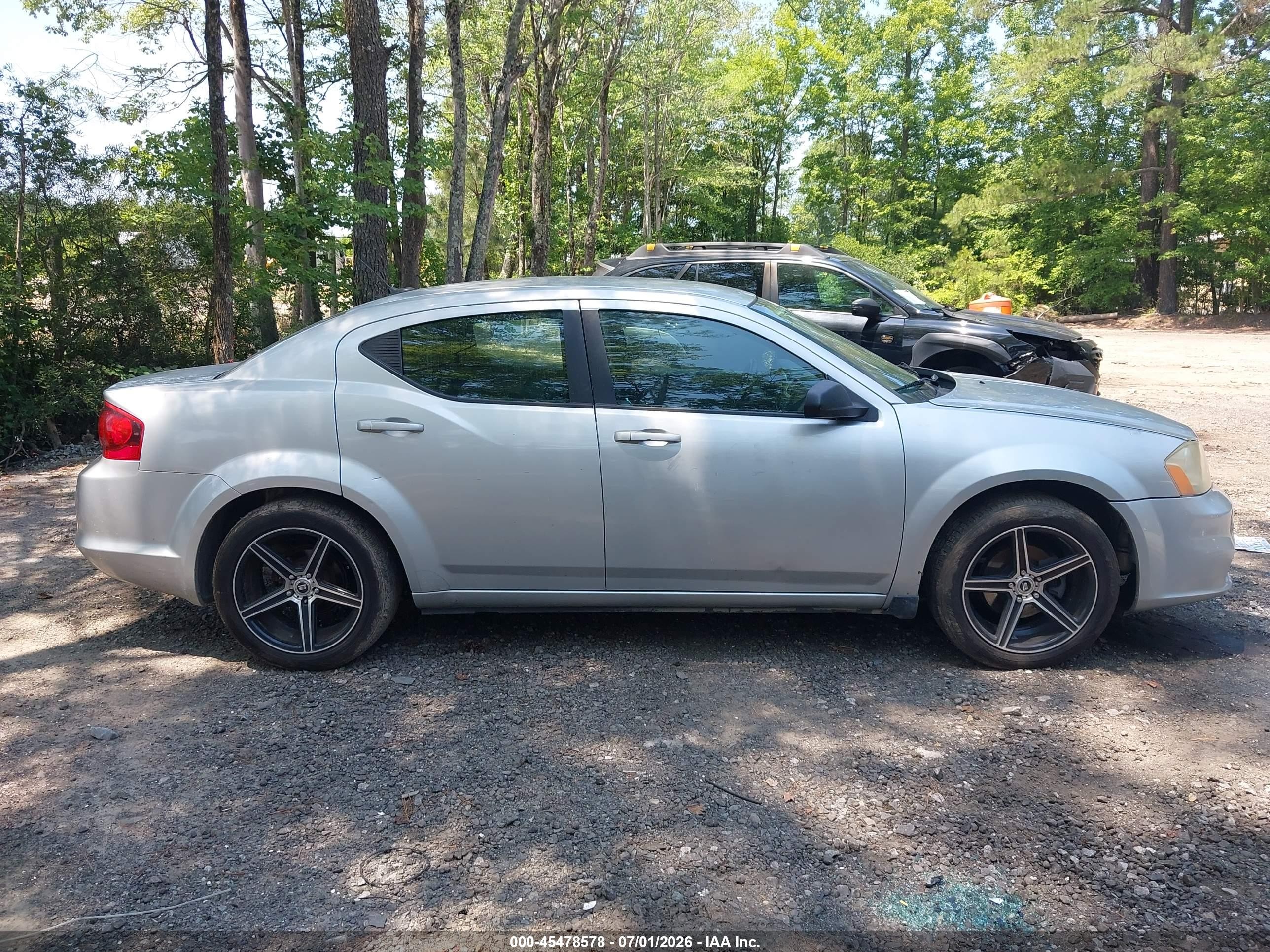 2012 Dodge Avenger Se Silver vin: 1C3CDZABXCN294203