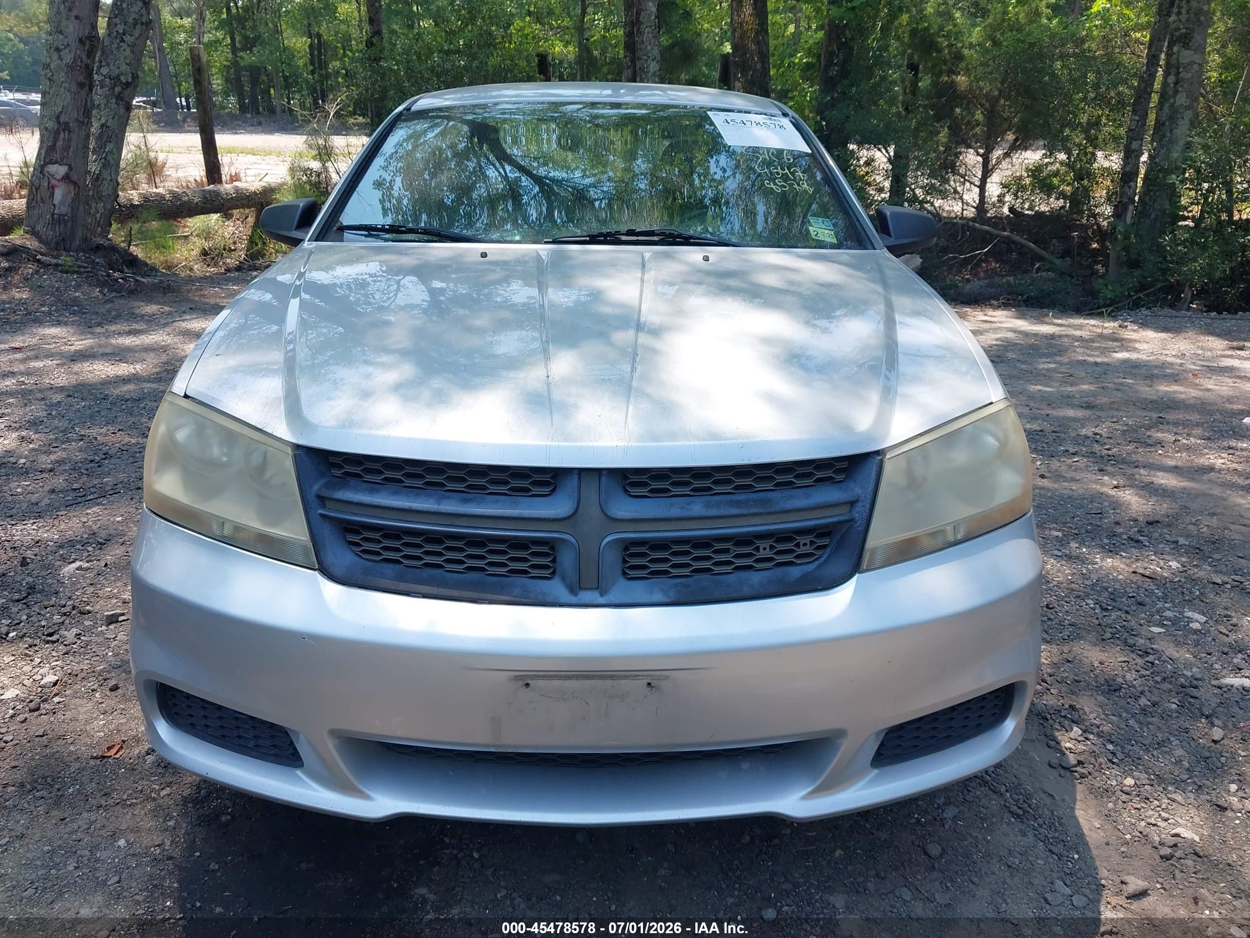 2012 Dodge Avenger Se Silver vin: 1C3CDZABXCN294203