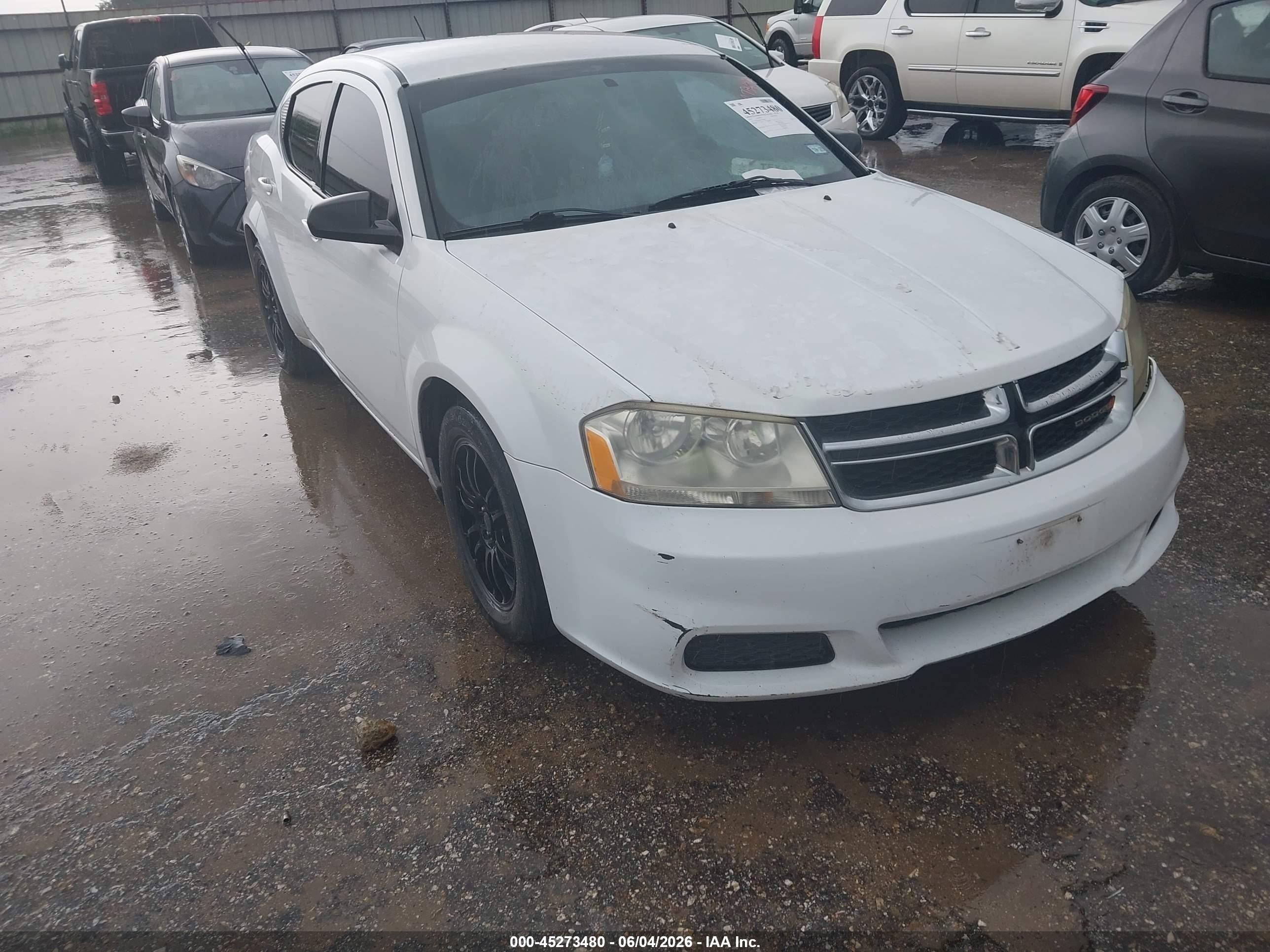 2012 Dodge Avenger Se Белый vin: 1C3CDZABXCN310447