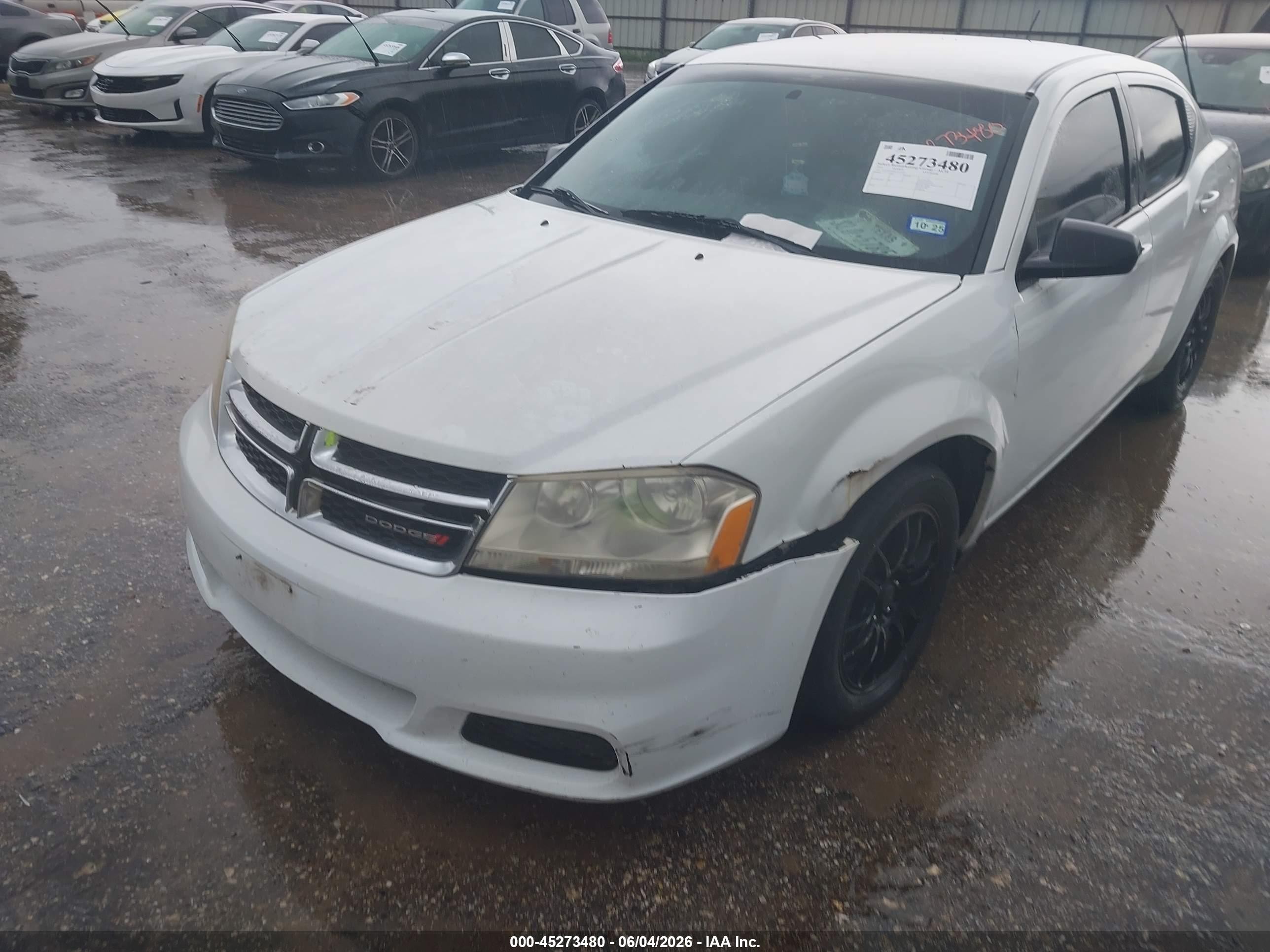 2012 Dodge Avenger Se White vin: 1C3CDZABXCN310447