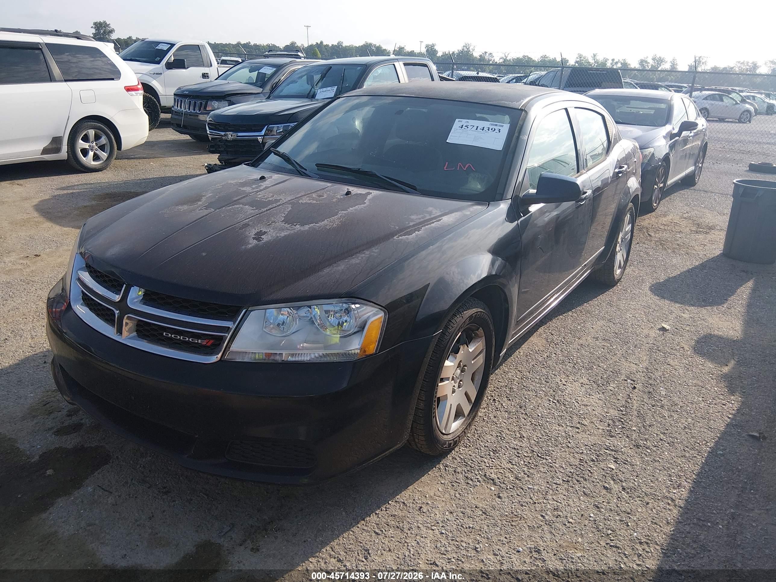 2012 Dodge Avenger Se Черный vin: 1C3CDZABXCN324185