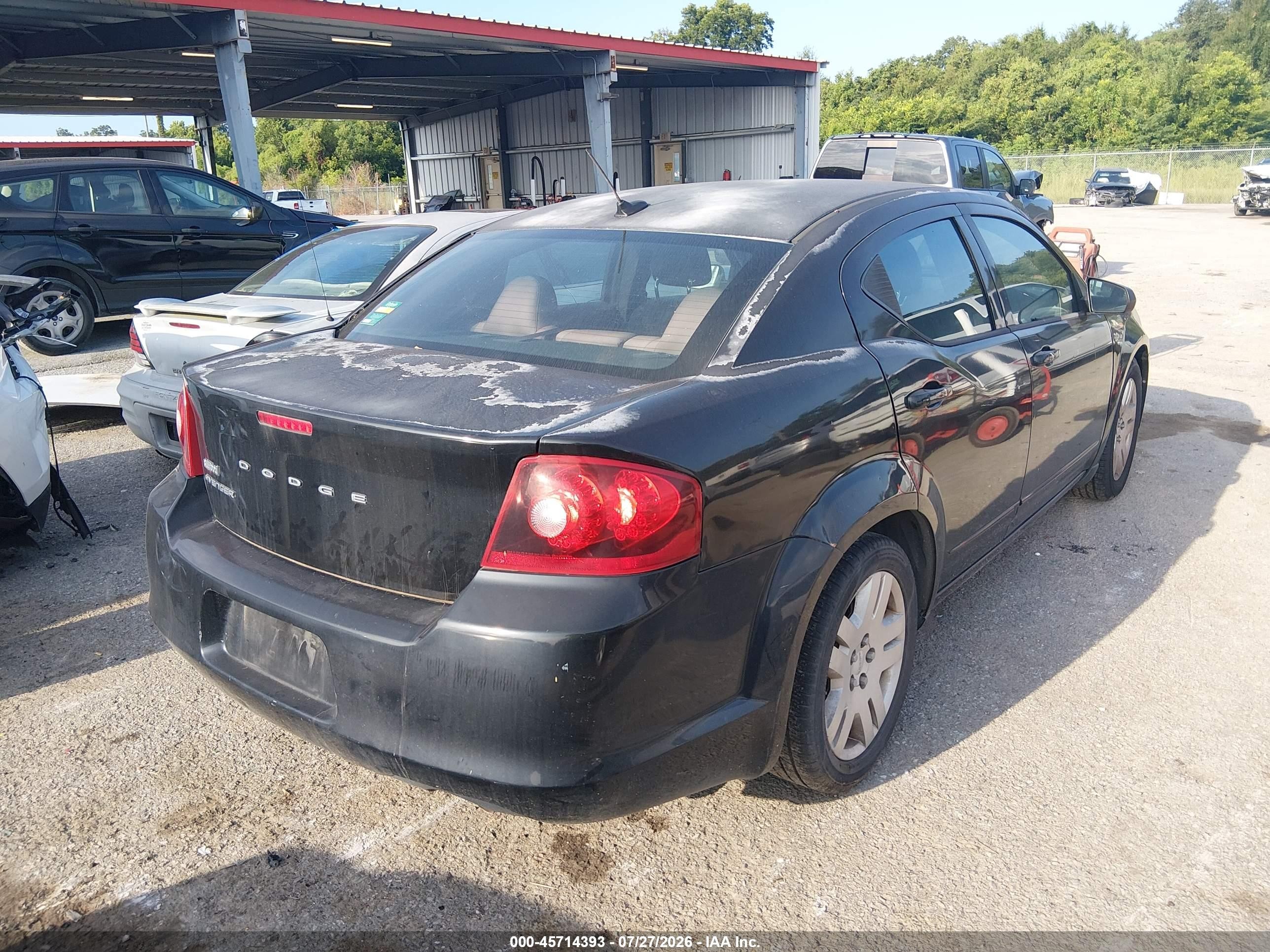2012 Dodge Avenger Se Черный vin: 1C3CDZABXCN324185
