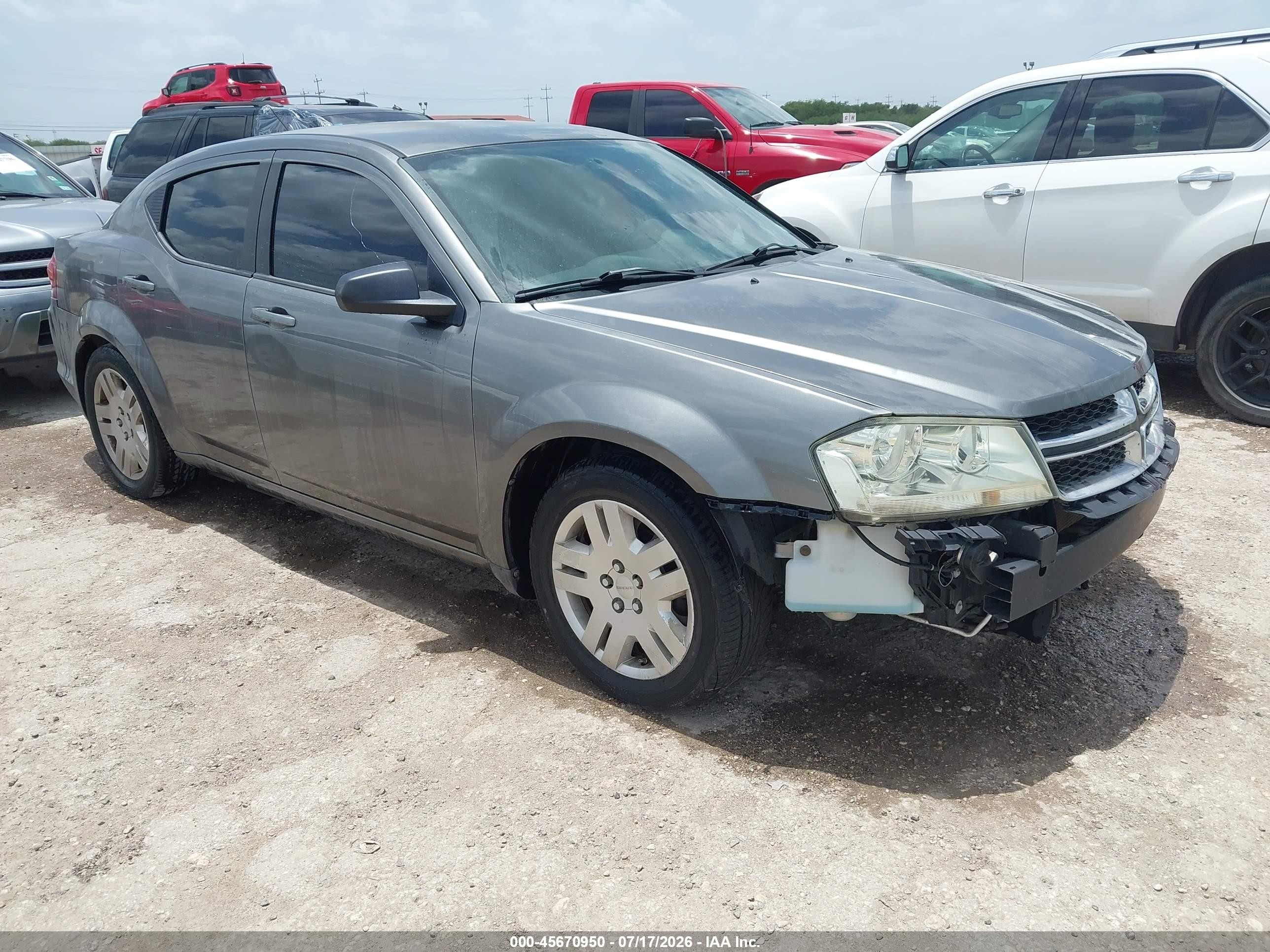 2013 Dodge Avenger Se Серый vin: 1C3CDZABXDN548378
