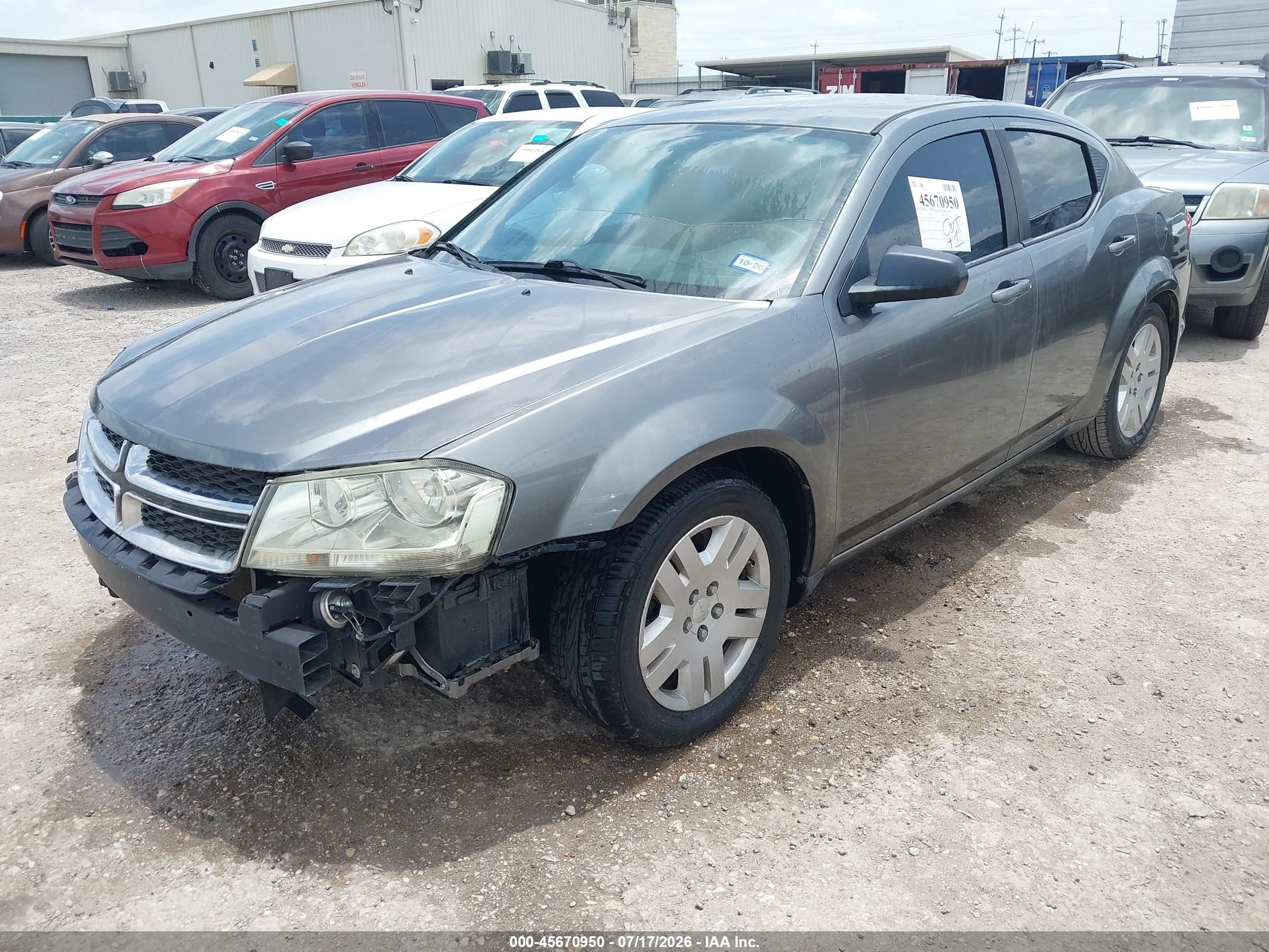 2013 Dodge Avenger Se Gray vin: 1C3CDZABXDN548378