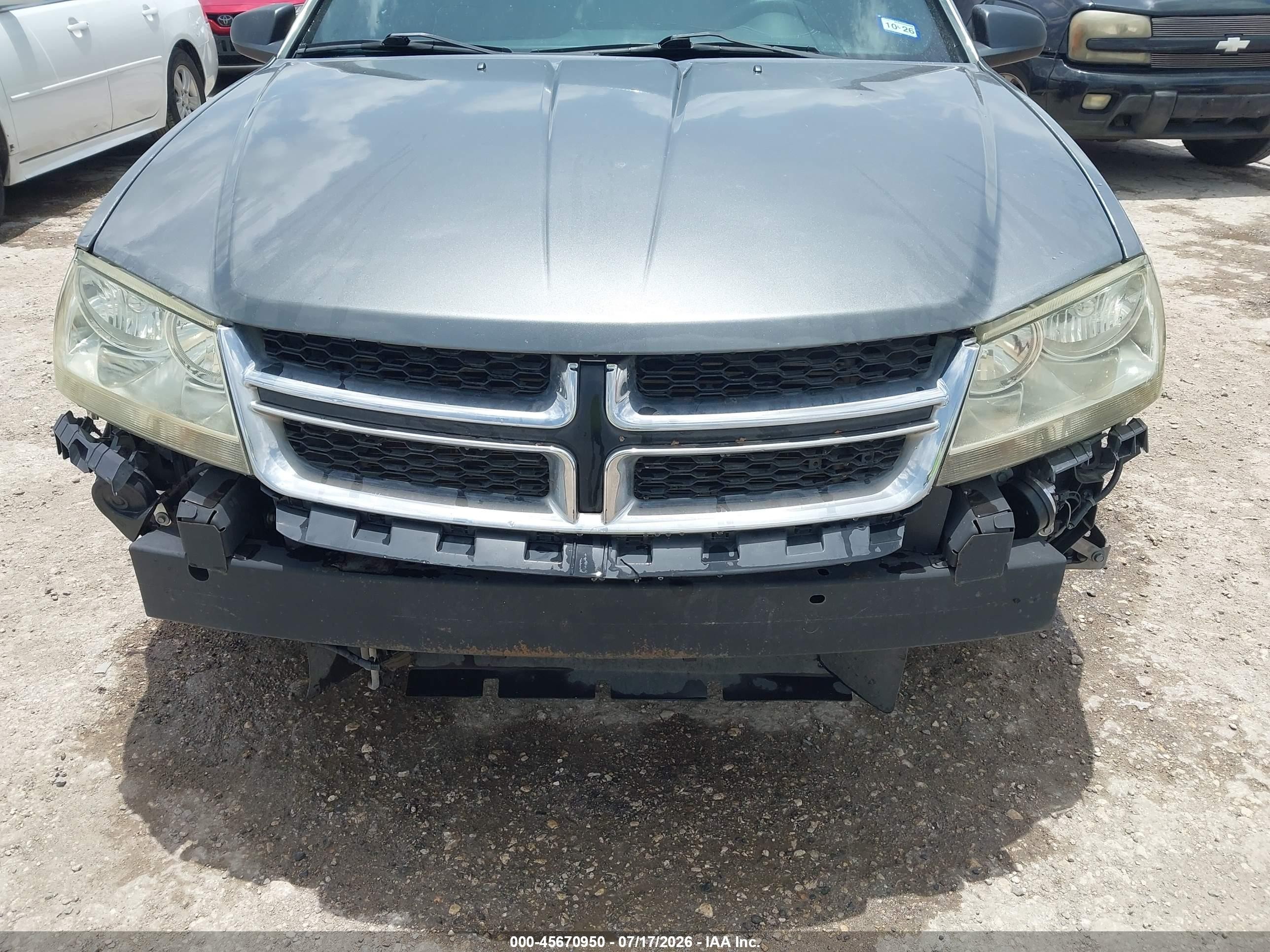 2013 Dodge Avenger Se Gray vin: 1C3CDZABXDN548378