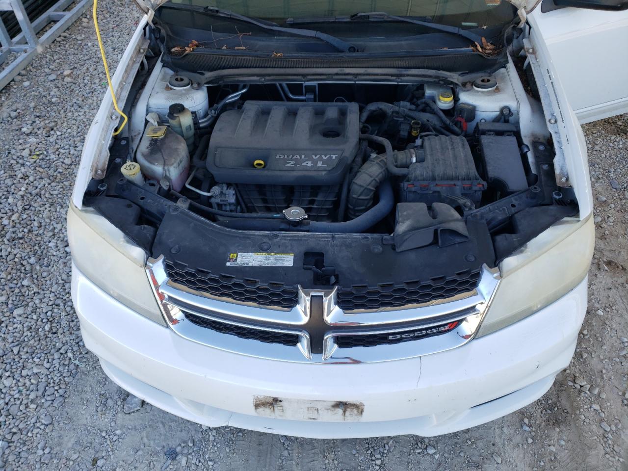 2013 Dodge Avenger White vin: 1C3CDZABXDN590162
