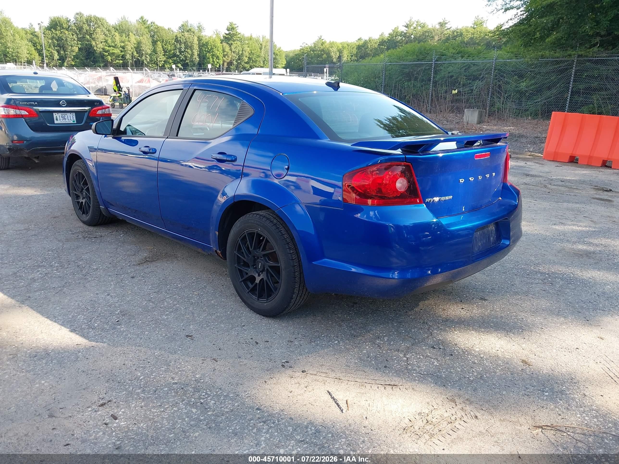 2013 Dodge Avenger Se Blue vin: 1C3CDZABXDN628327