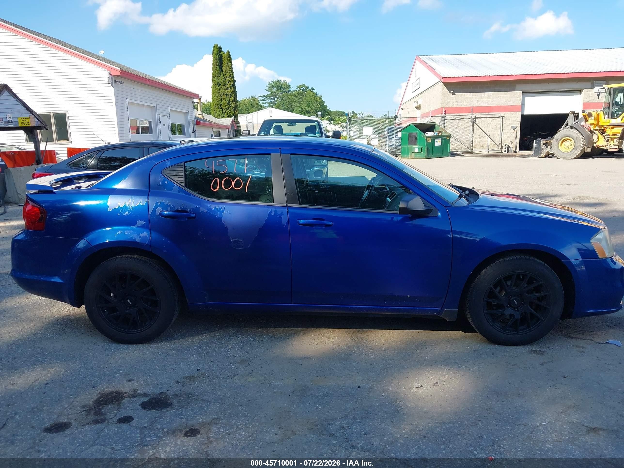 2013 Dodge Avenger Se Blue vin: 1C3CDZABXDN628327