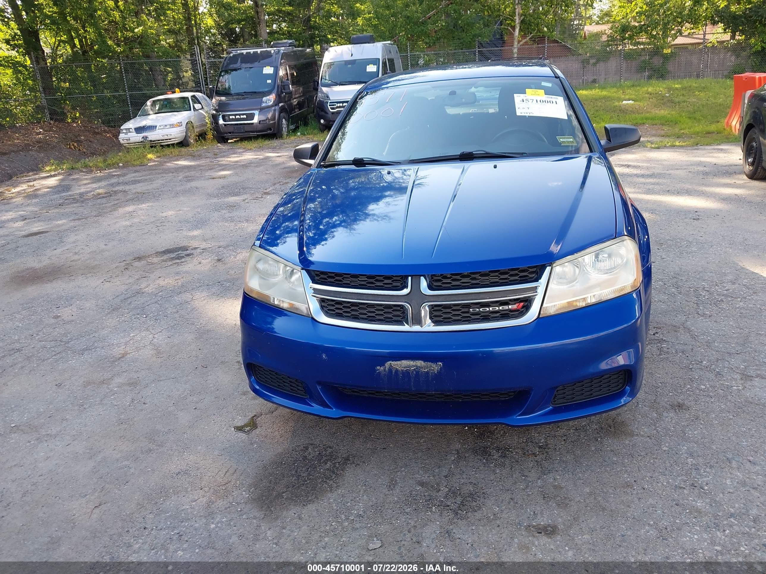 2013 Dodge Avenger Se Blue vin: 1C3CDZABXDN628327