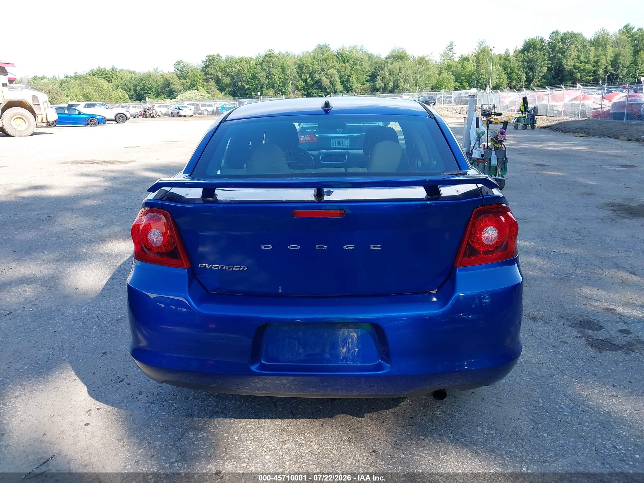2013 Dodge Avenger Se Blue vin: 1C3CDZABXDN628327