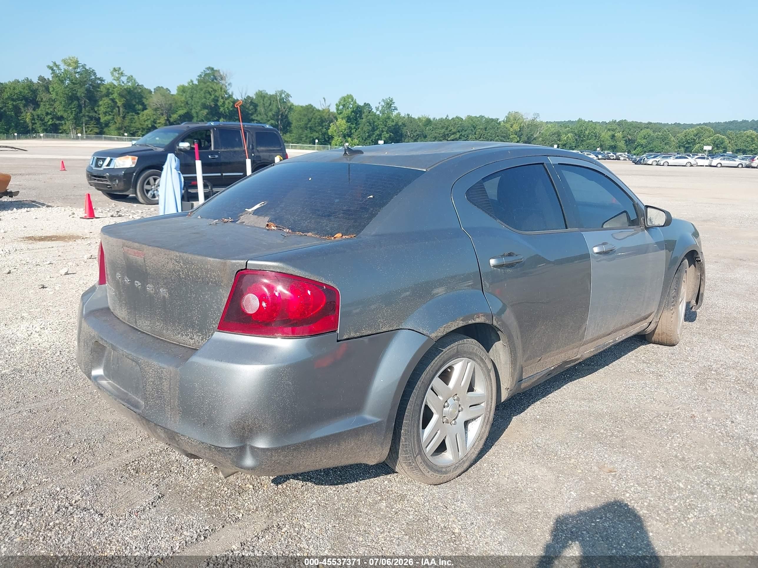 2013 Dodge Avenger Se Gray vin: 1C3CDZABXDN644477