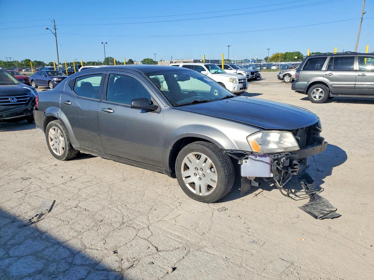 2013 Dodge Avenger Gray vin: 1C3CDZABXDN690617