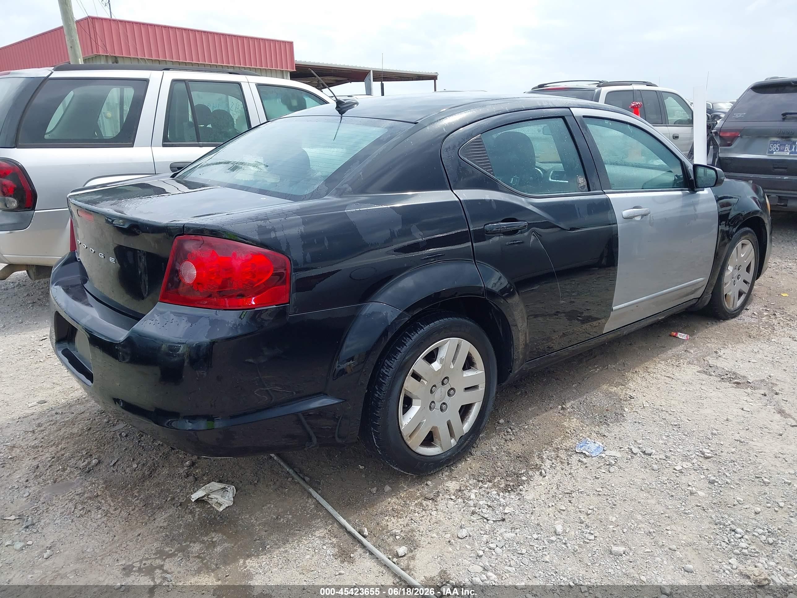 2013 Dodge Avenger Se Black vin: 1C3CDZABXDN725141