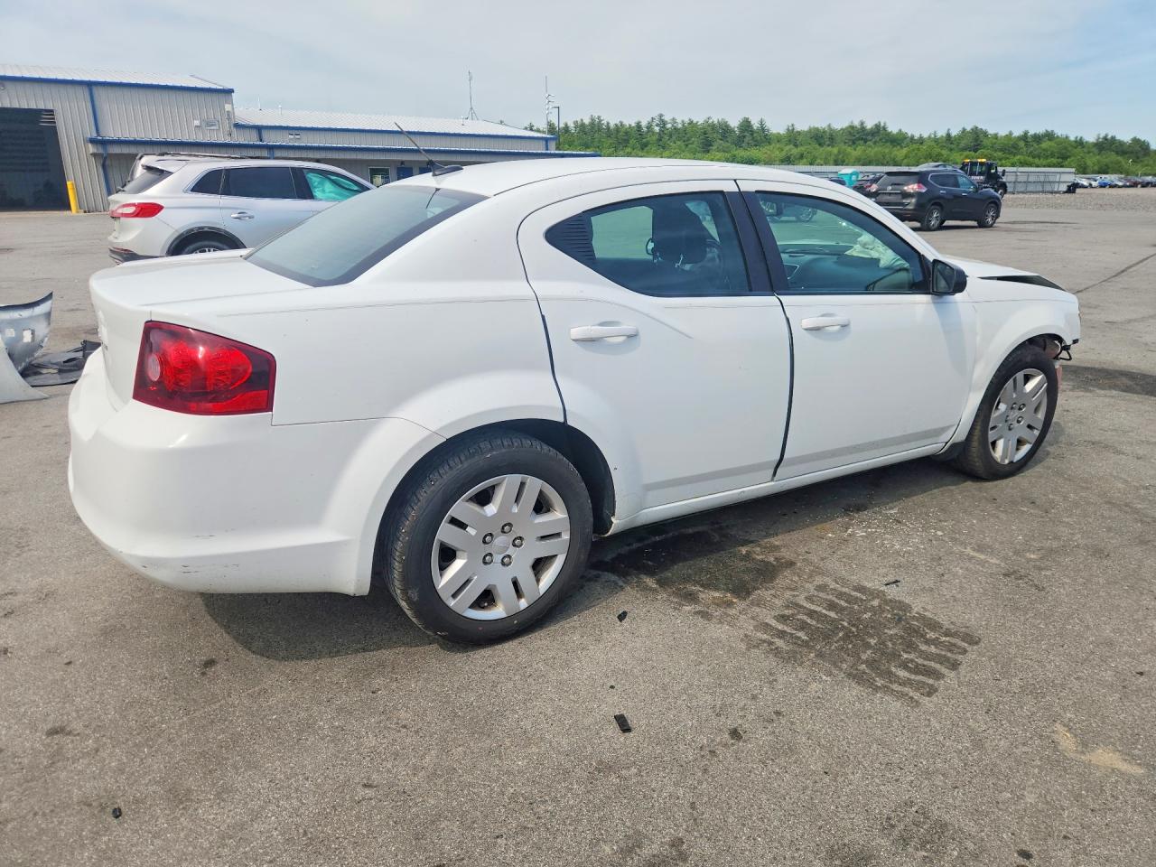 2014 Dodge Avenger White vin: 1C3CDZABXEN190006