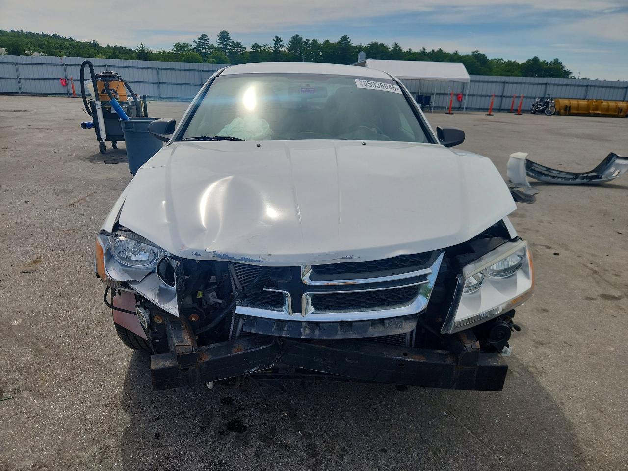 2014 Dodge Avenger White vin: 1C3CDZABXEN190006