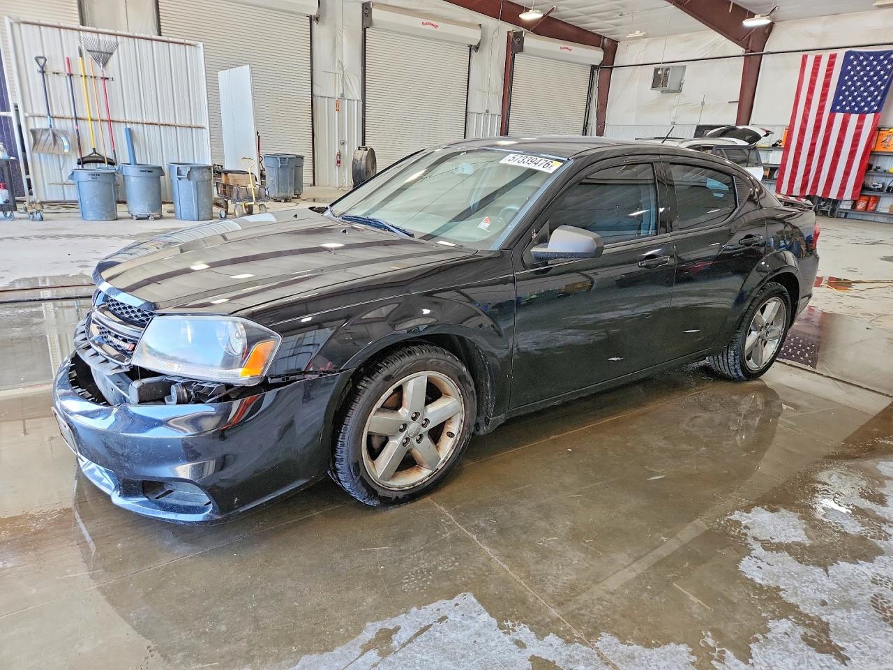2014 Dodge Avenger Se Black vin: 1C3CDZABXEN224221
