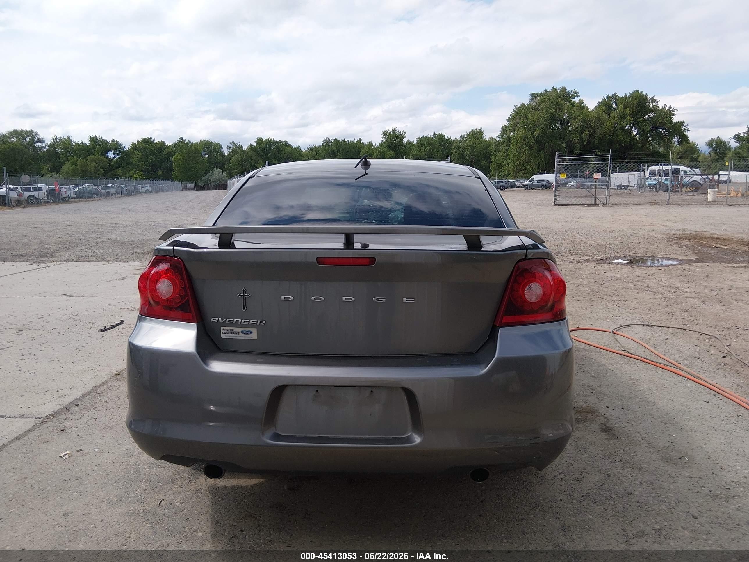 2013 Dodge Avenger Se V6 Gray vin: 1C3CDZAG0DN575830