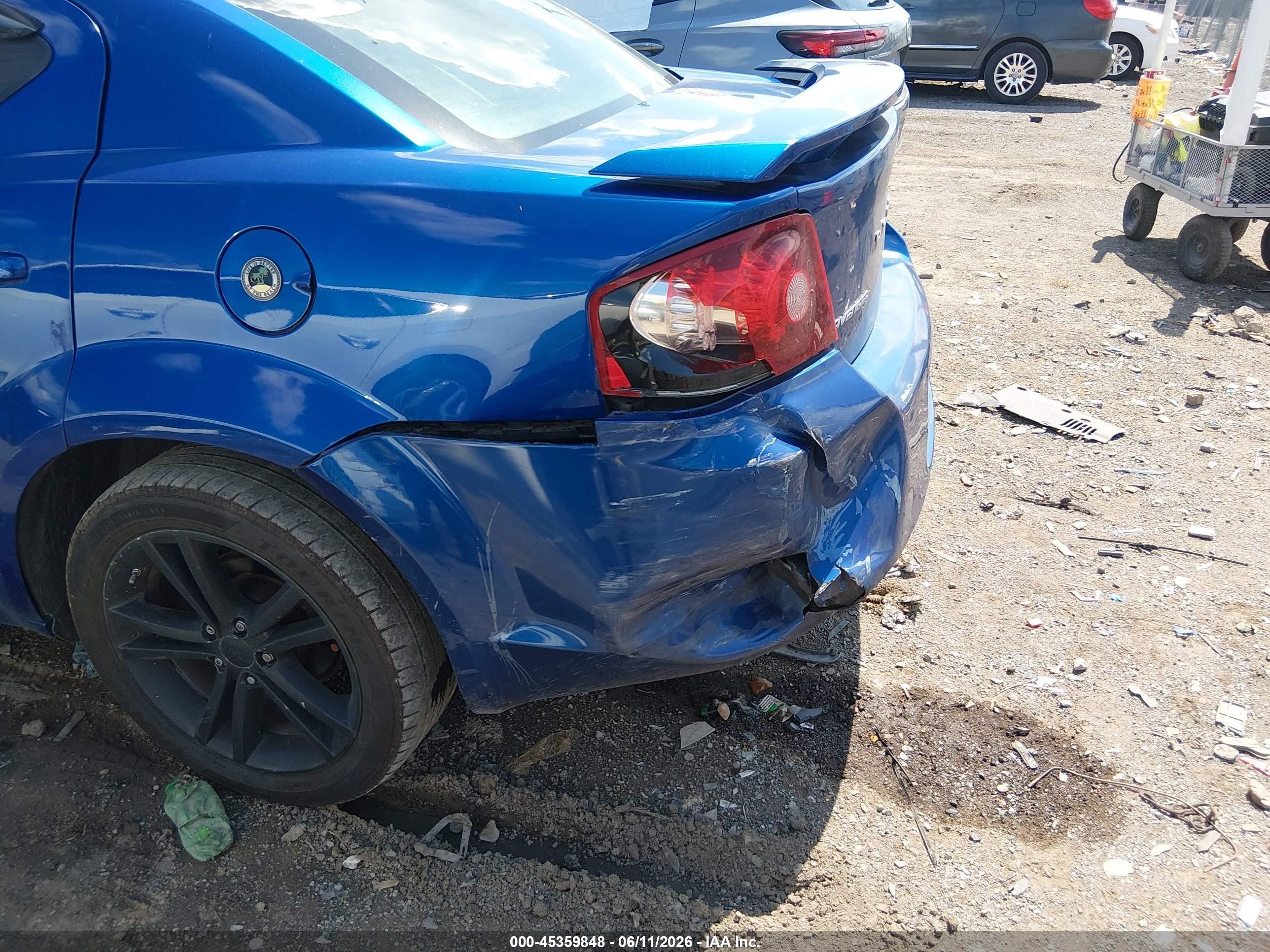 2014 Dodge Avenger Se Blue vin: 1C3CDZAG0EN160296