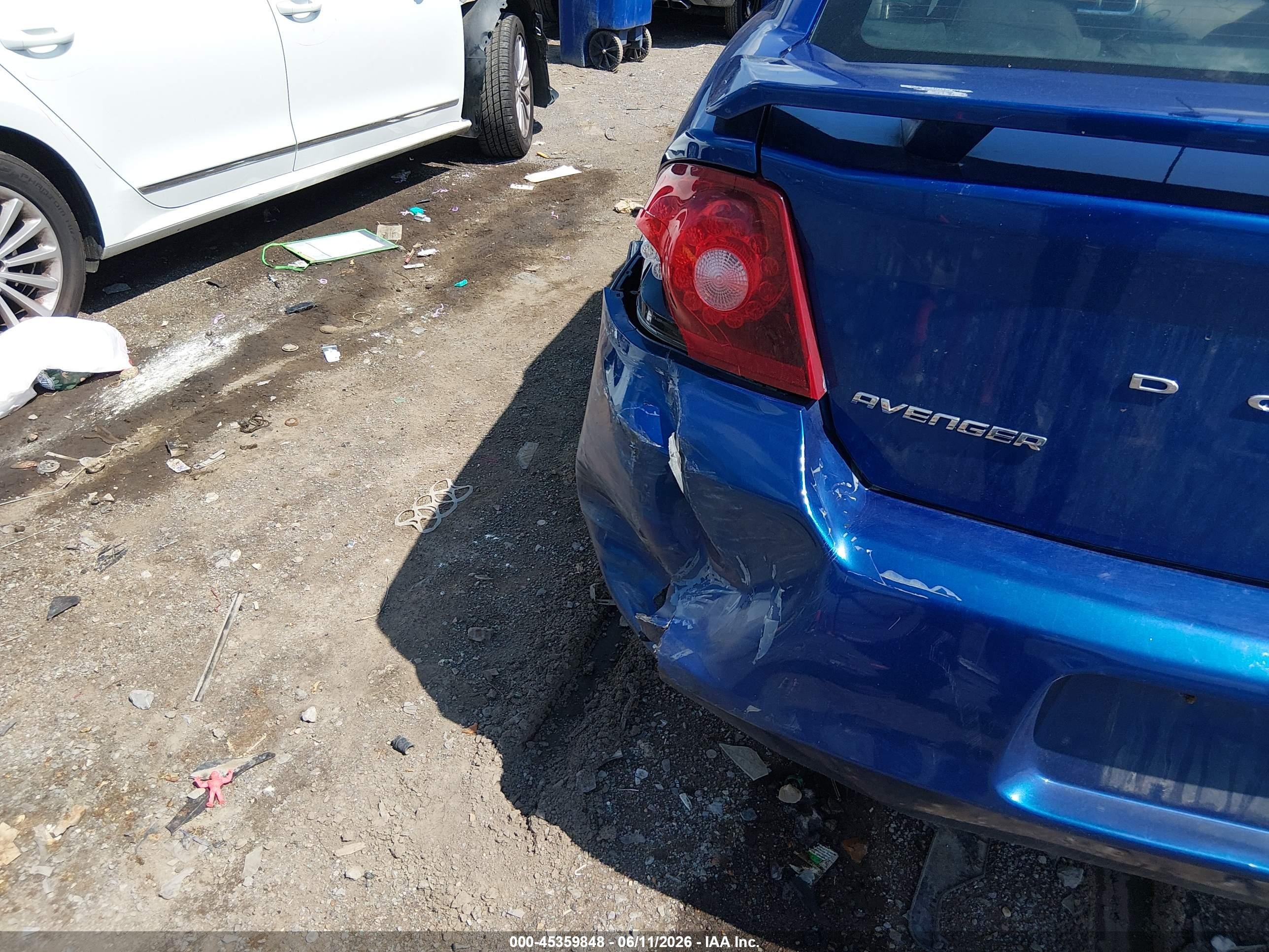 2014 Dodge Avenger Se Blue vin: 1C3CDZAG0EN160296