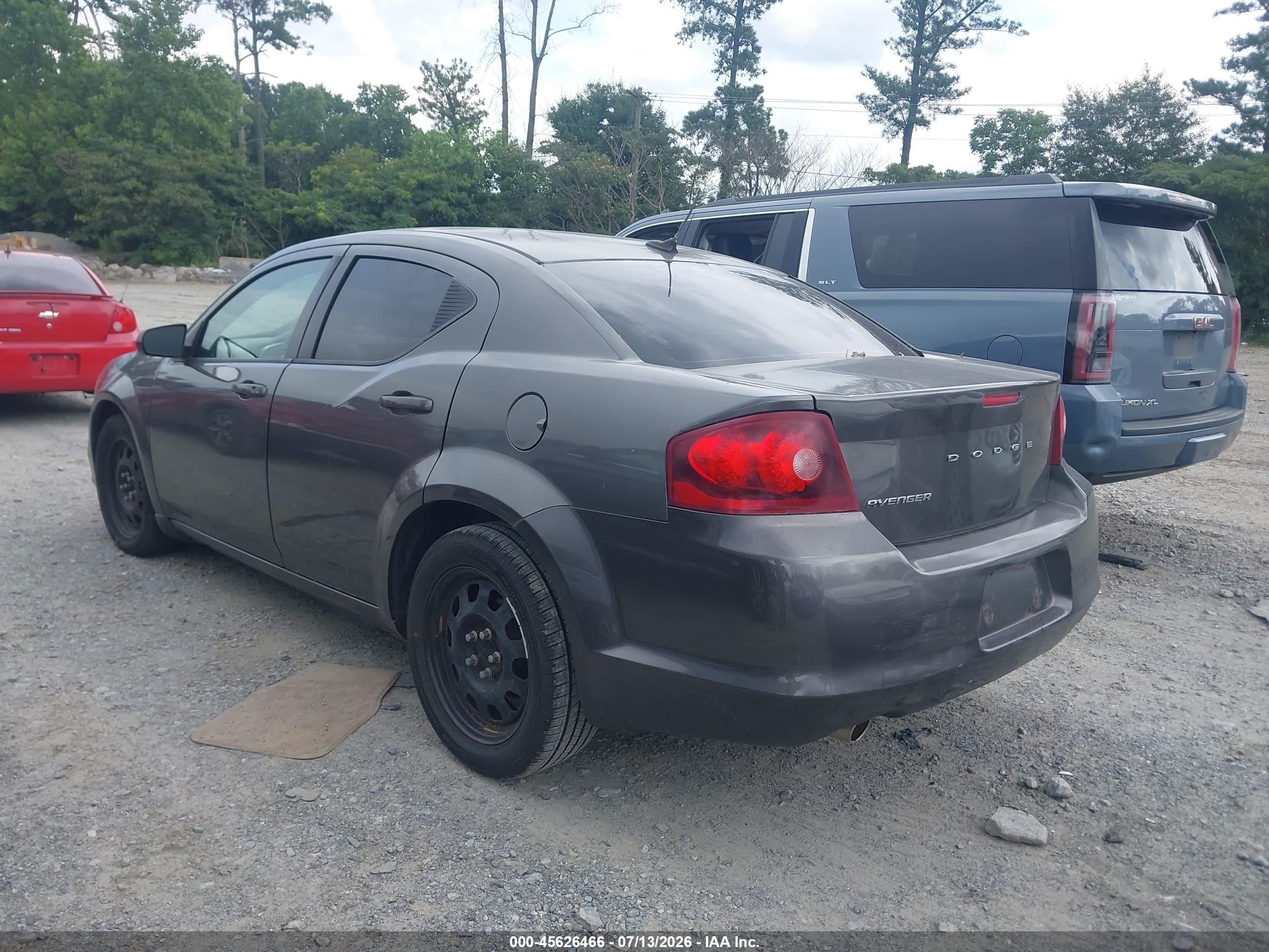 2014 Dodge Avenger Se Gray vin: 1C3CDZAG0EN218200