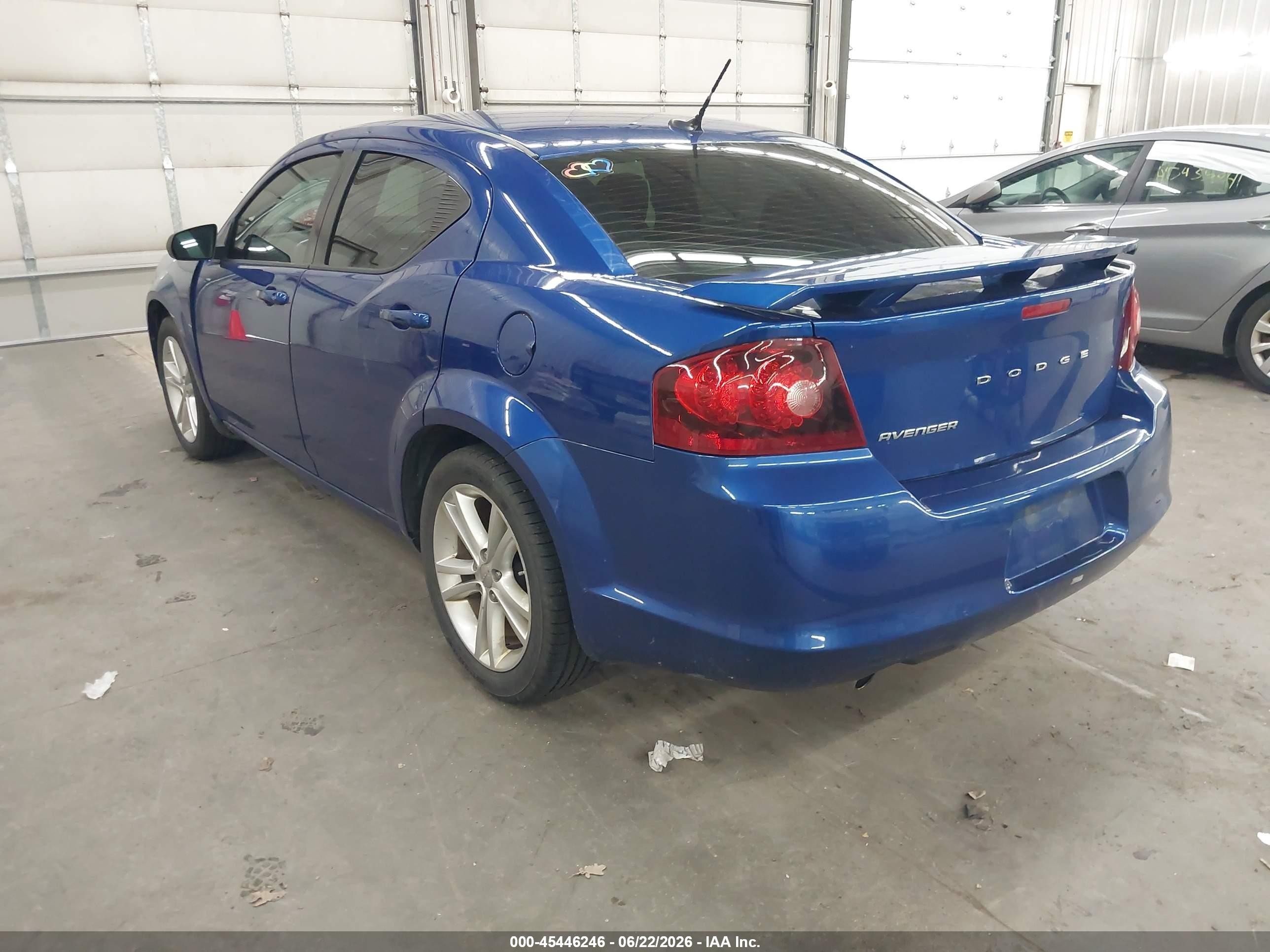 2012 Dodge Avenger Se Blue vin: 1C3CDZAG1CN291265