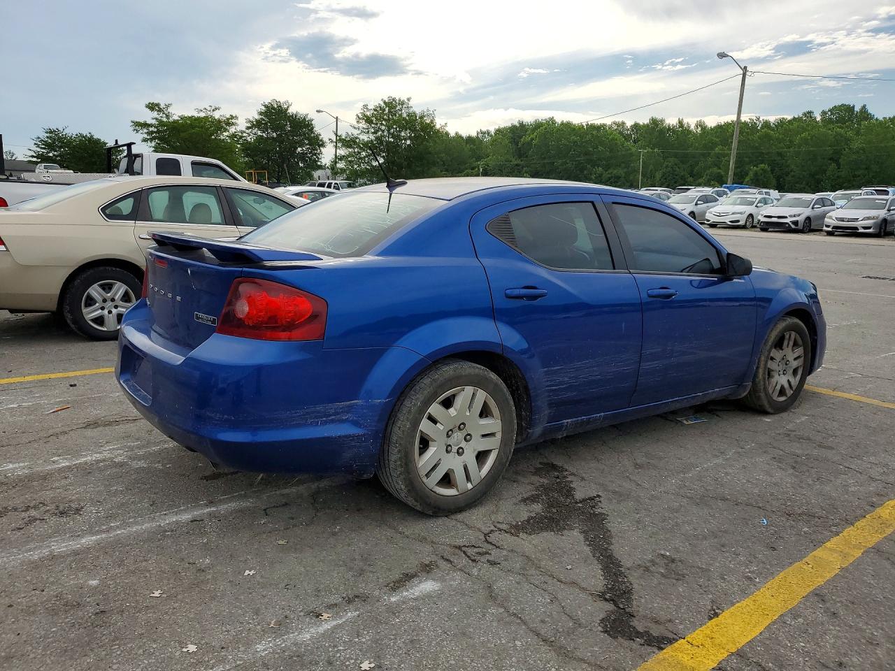 2013 Dodge Avenger Se Blue vin: 1C3CDZAG2DN748120